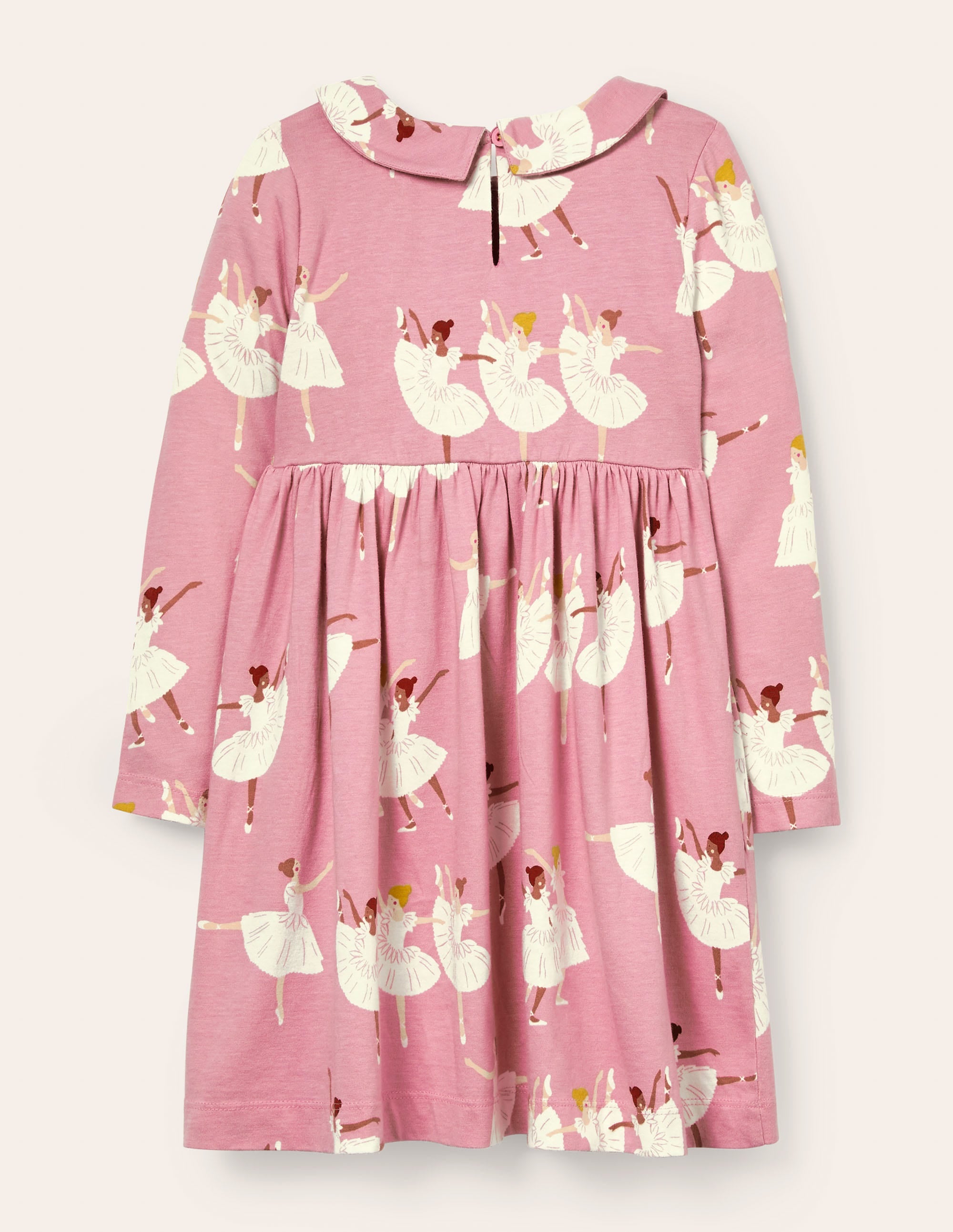 Jersey Collar Printed Dress-Formica Pink Ballerinas - Image 2