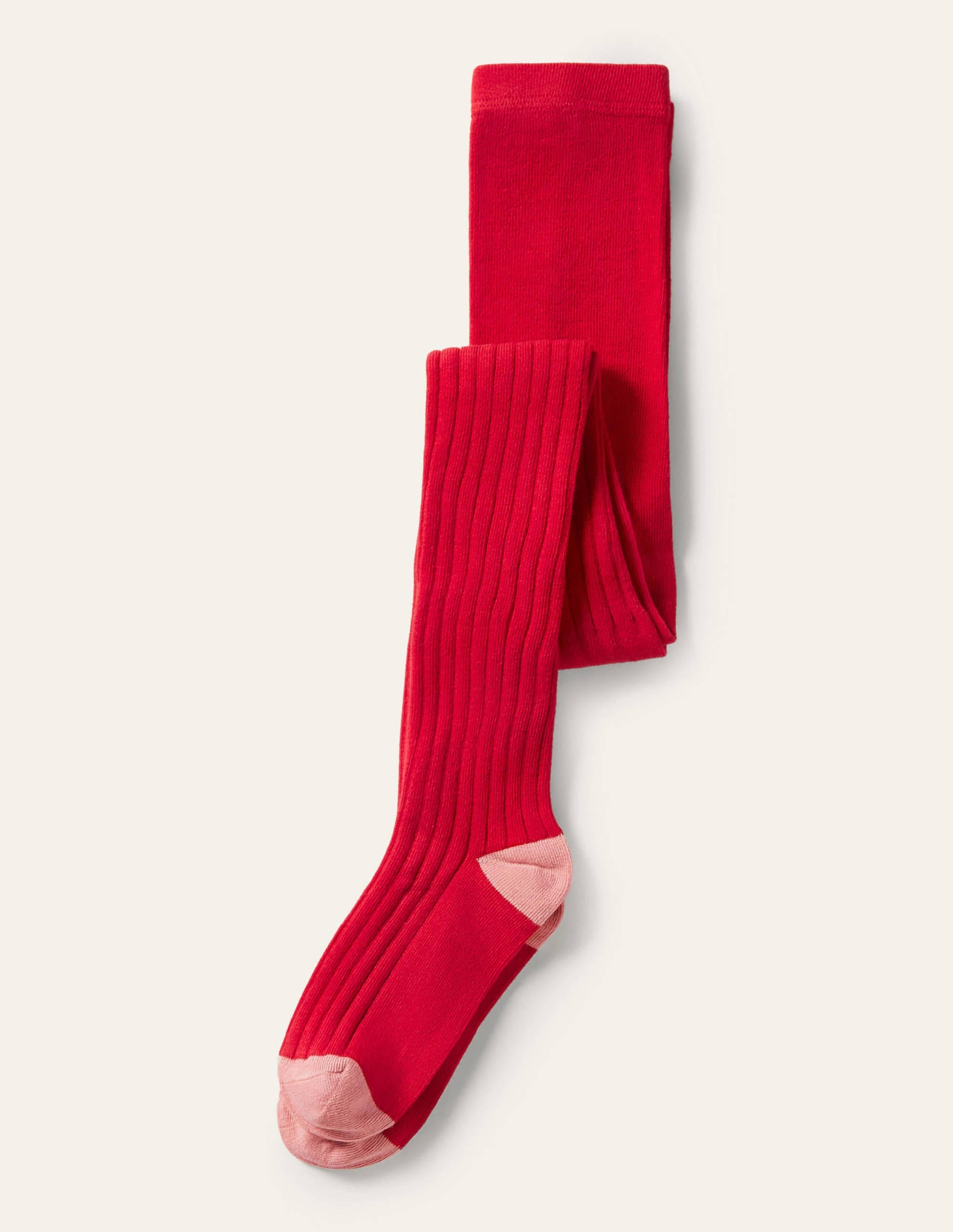 Ribbed Tights-Rockabilly Red - Image 1