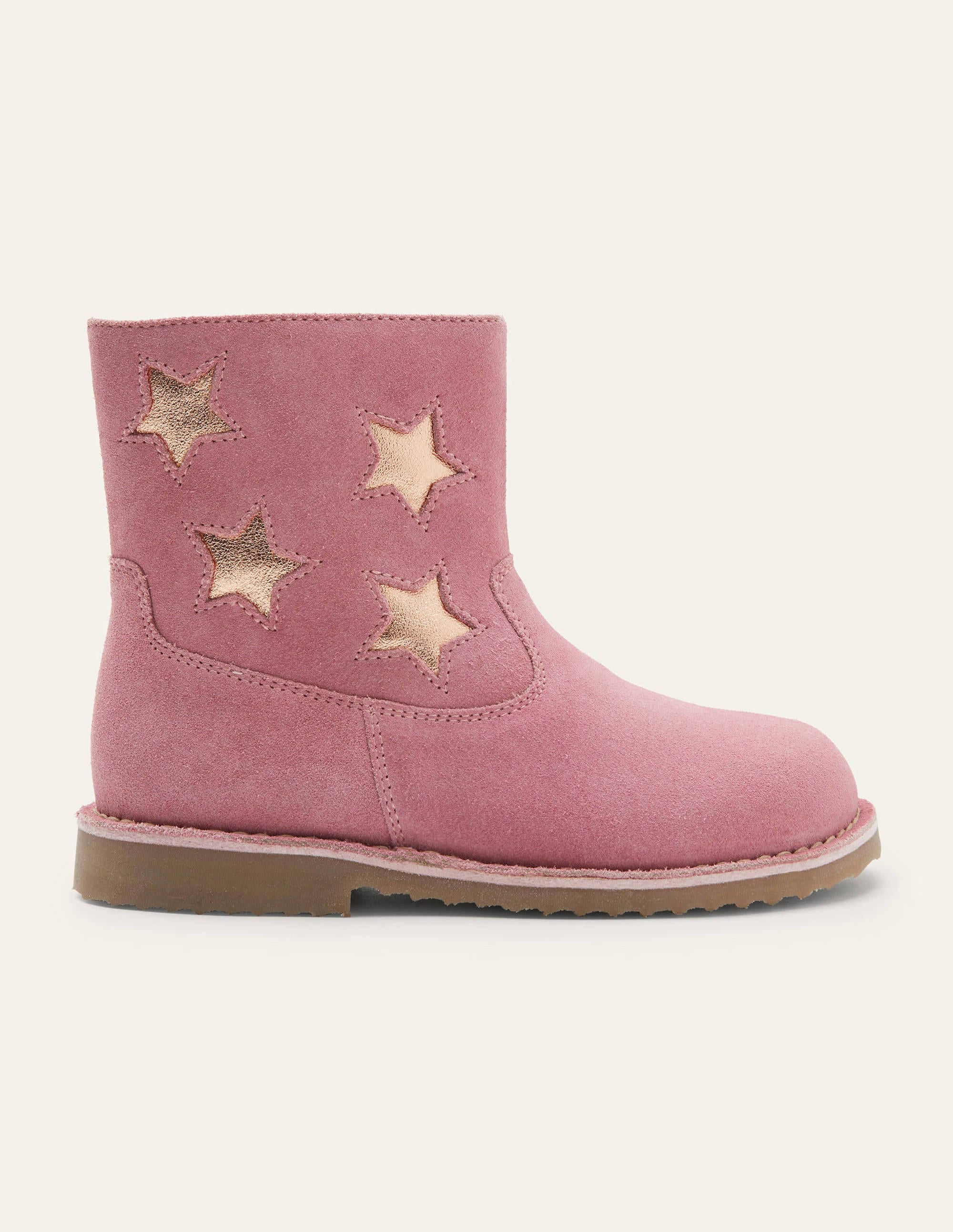 Cosy Short Leather Boots-Formica Pink Stars - Image 2