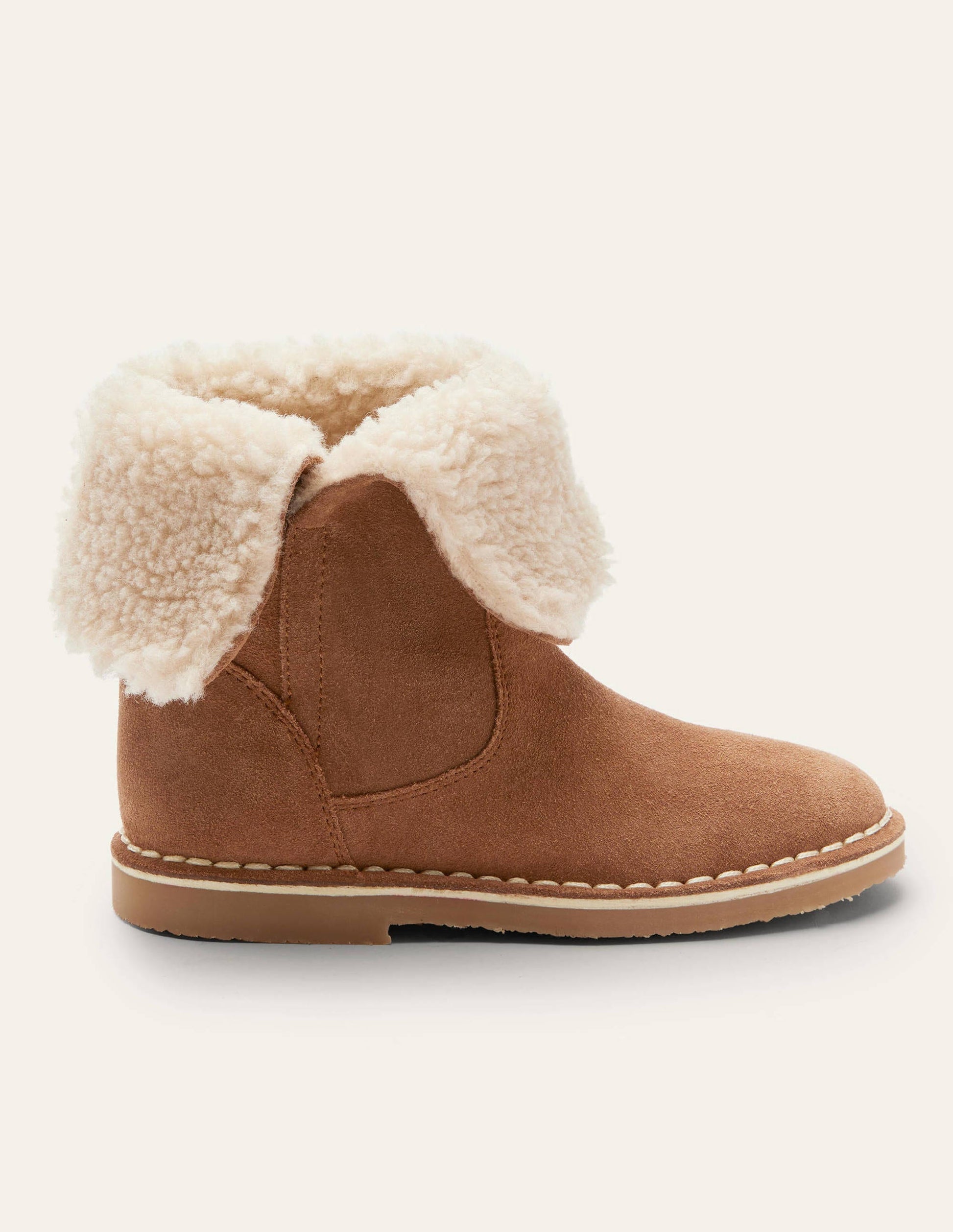 Cosy Suede Boots-Tan Brown-2