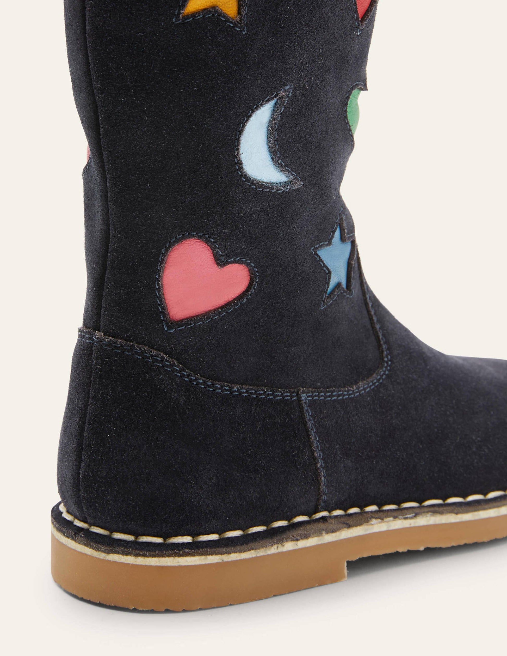 Tall Boots-Navy Suede Rainbow-3