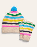 Striped Cashmere Knitted Set-Multi