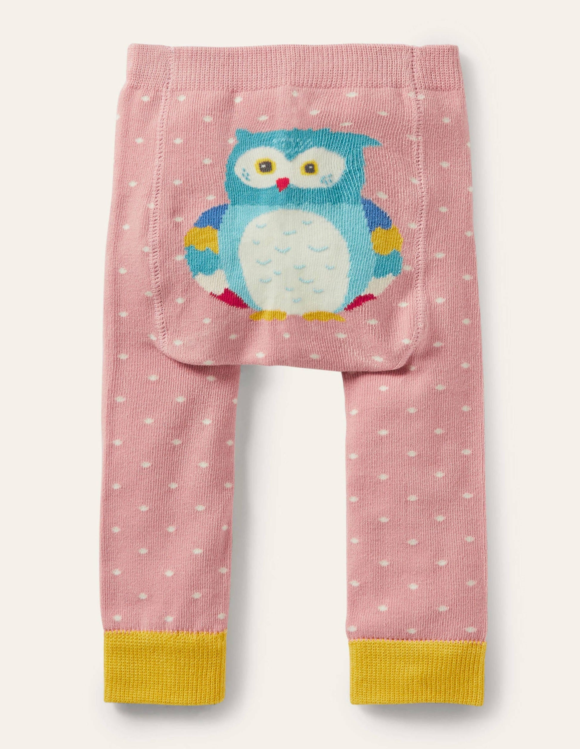 Knitted Leggings-Formica Pink Owl-1