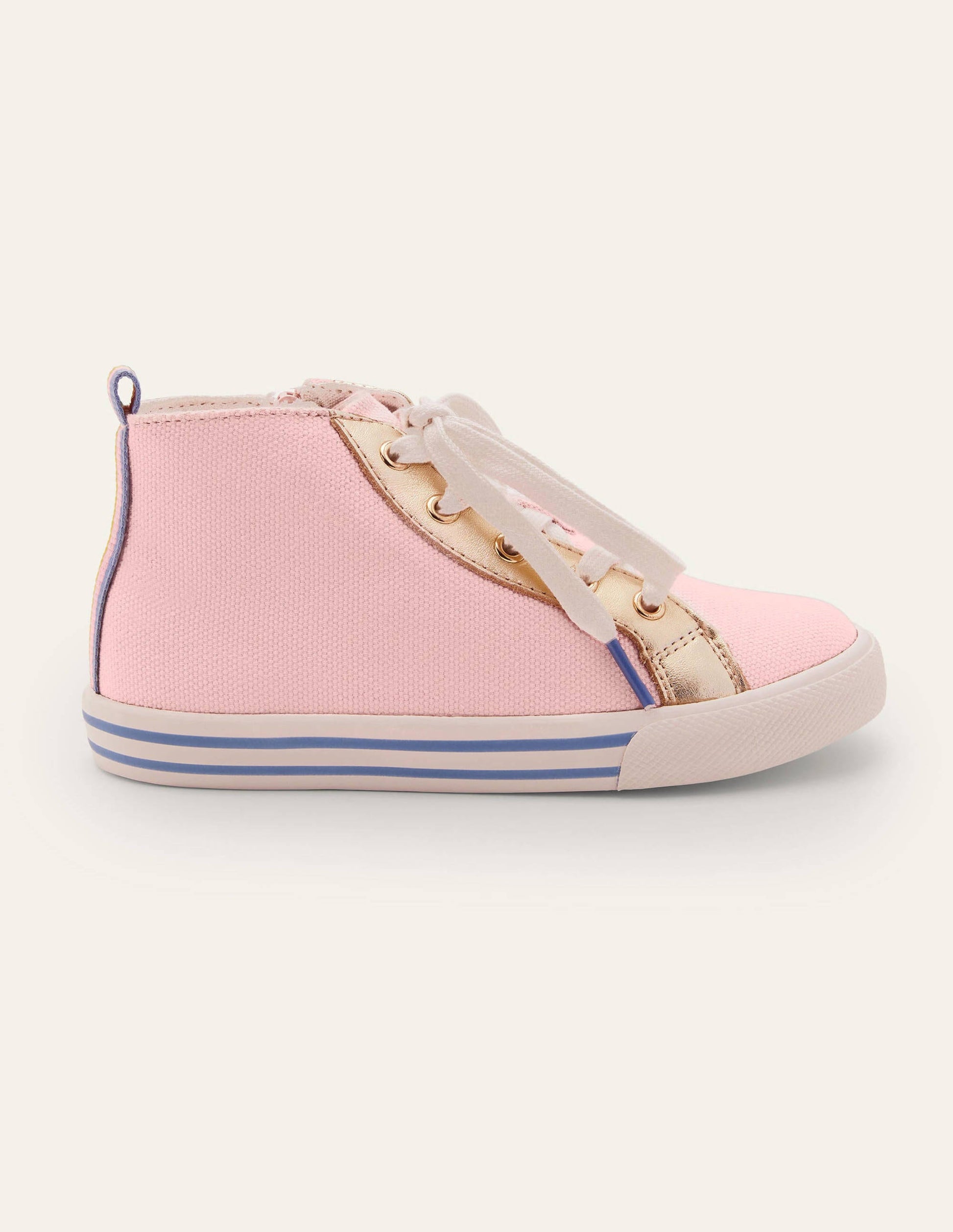 Canvas High Top Sneakers-Boto Pink-2