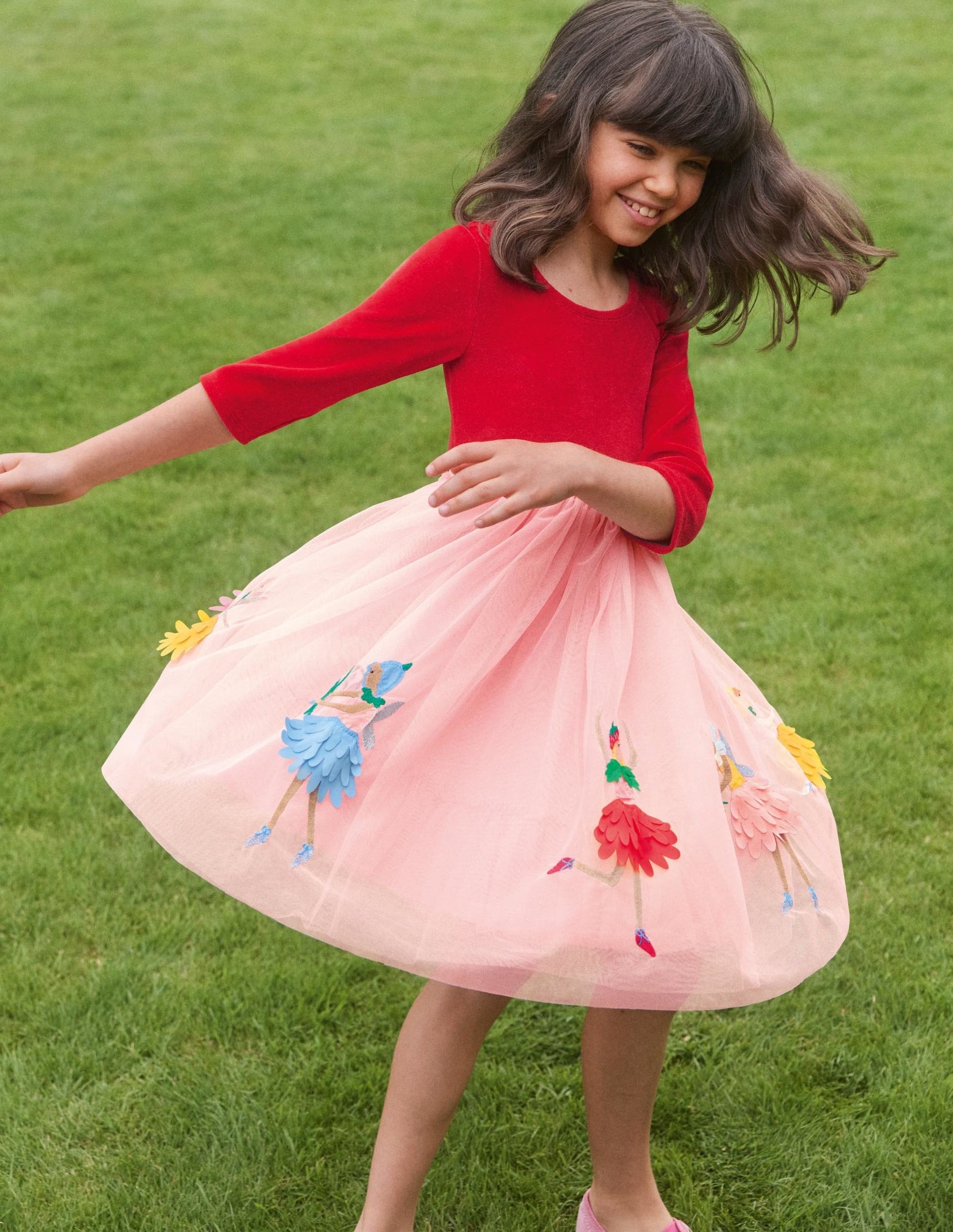 Velvet Bodice Tulle Dress-Royal Red Fairies-4