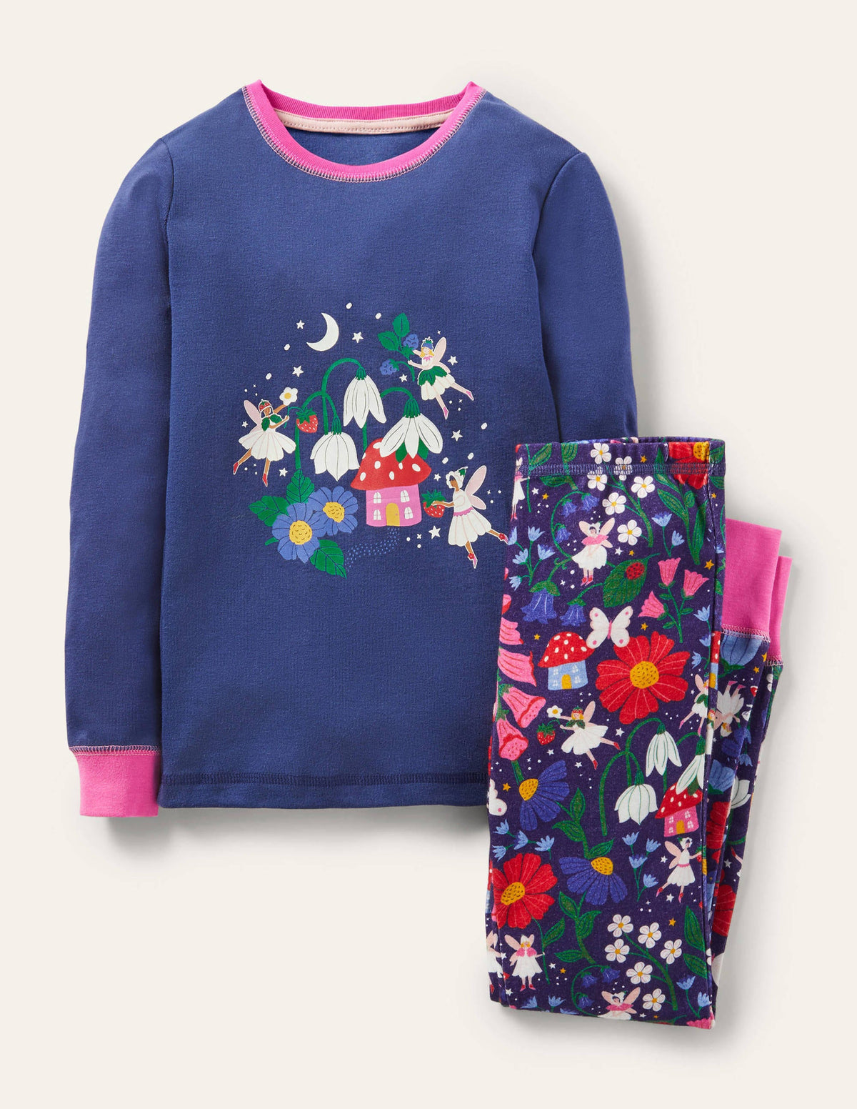 Snug Glow-In-The-Dark Pajamas-Starboard Blue Forest Fairies - Image 1
