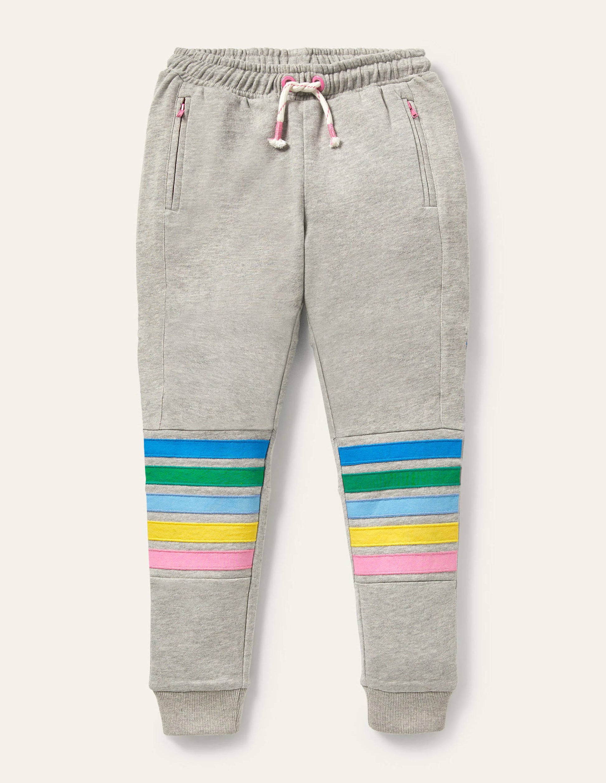 Warrior Knee Sweatpants-Grey Marl Rainbow-1