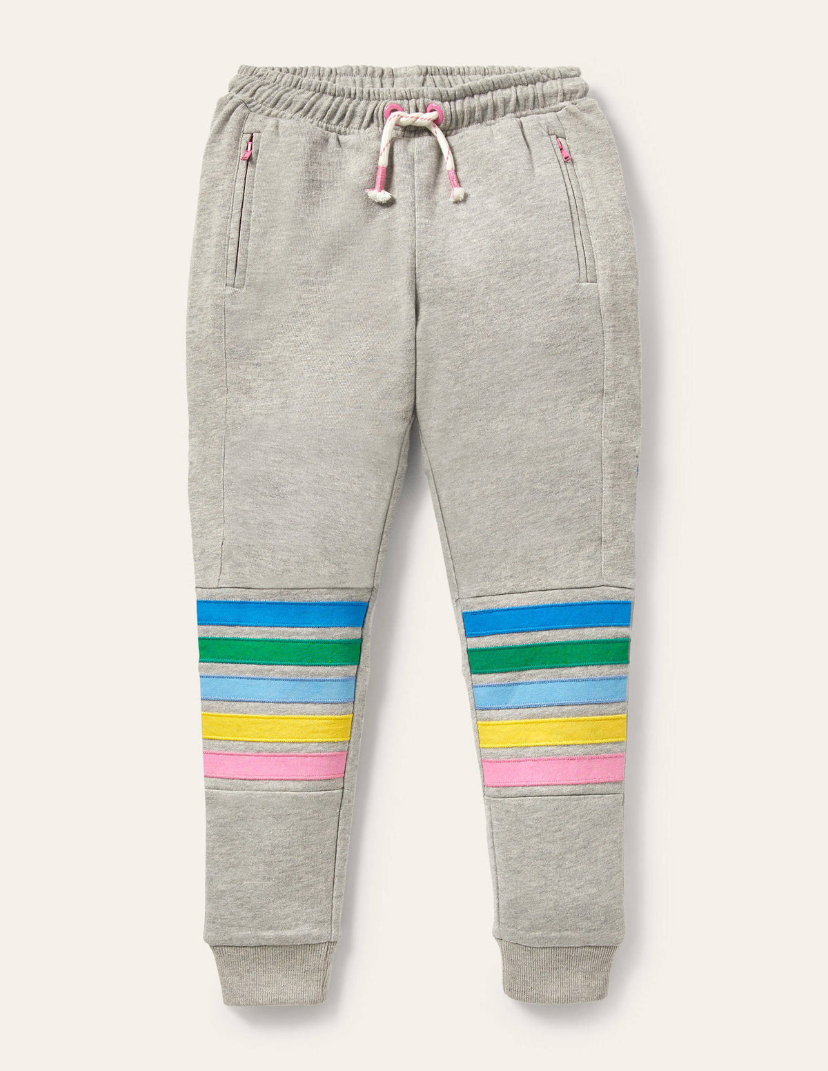 Warrior Knee Sweatpants-Grey Marl Rainbow - Image 1