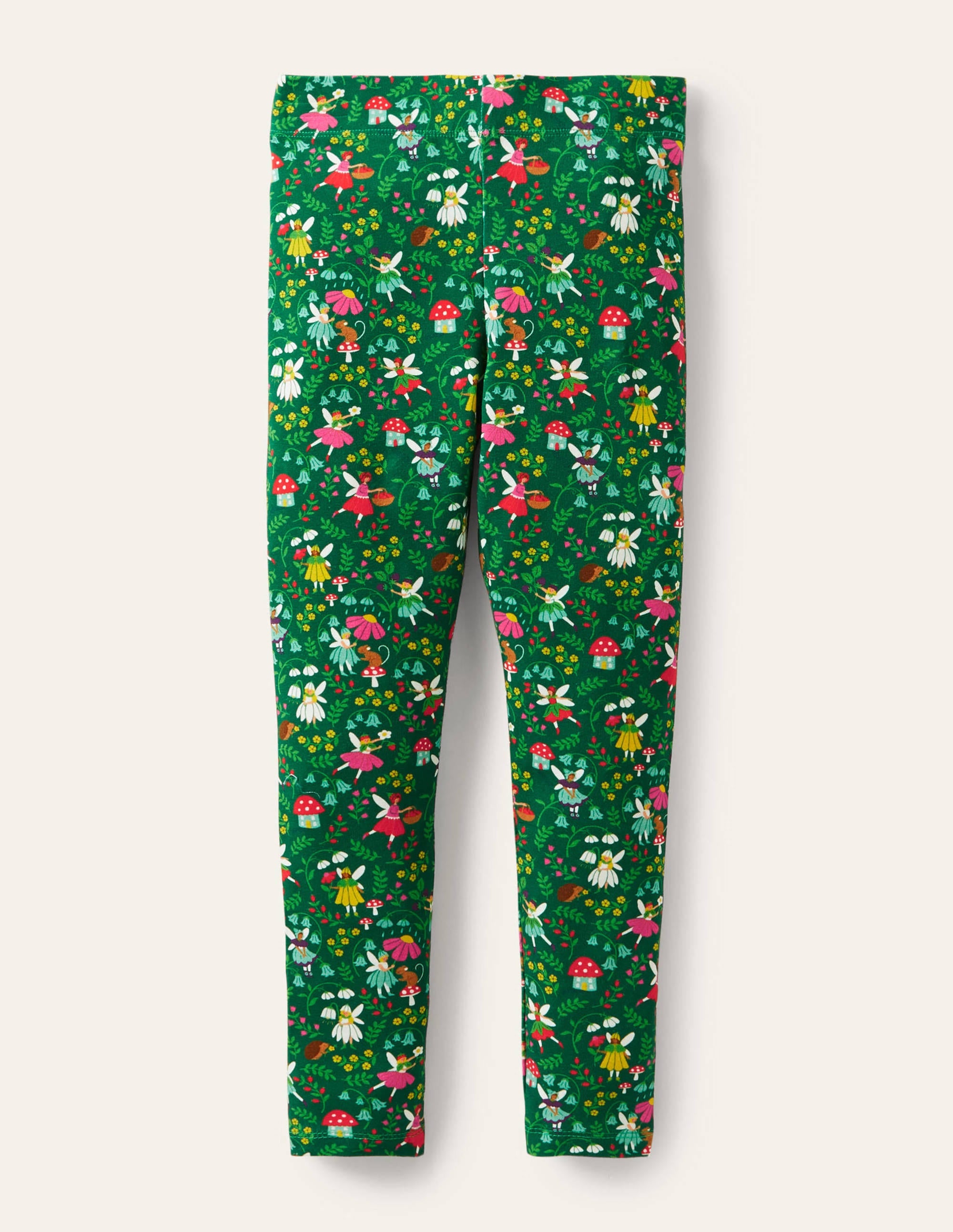 Fun Leggings-Forest Green Fairy Garden - Image 1