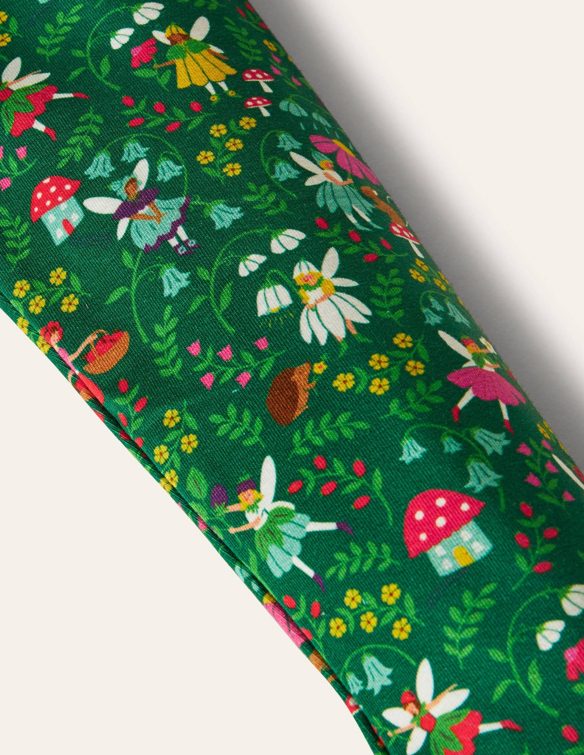 Fun Leggings-Forest Green Fairy Garden-3