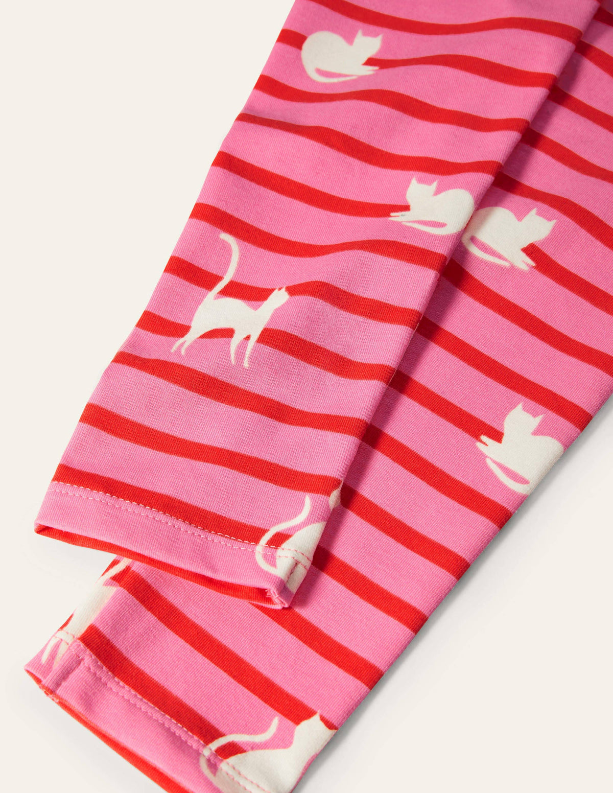 Fun Leggings-Pink/Red Glow-in-the-dark Cats - Image 3