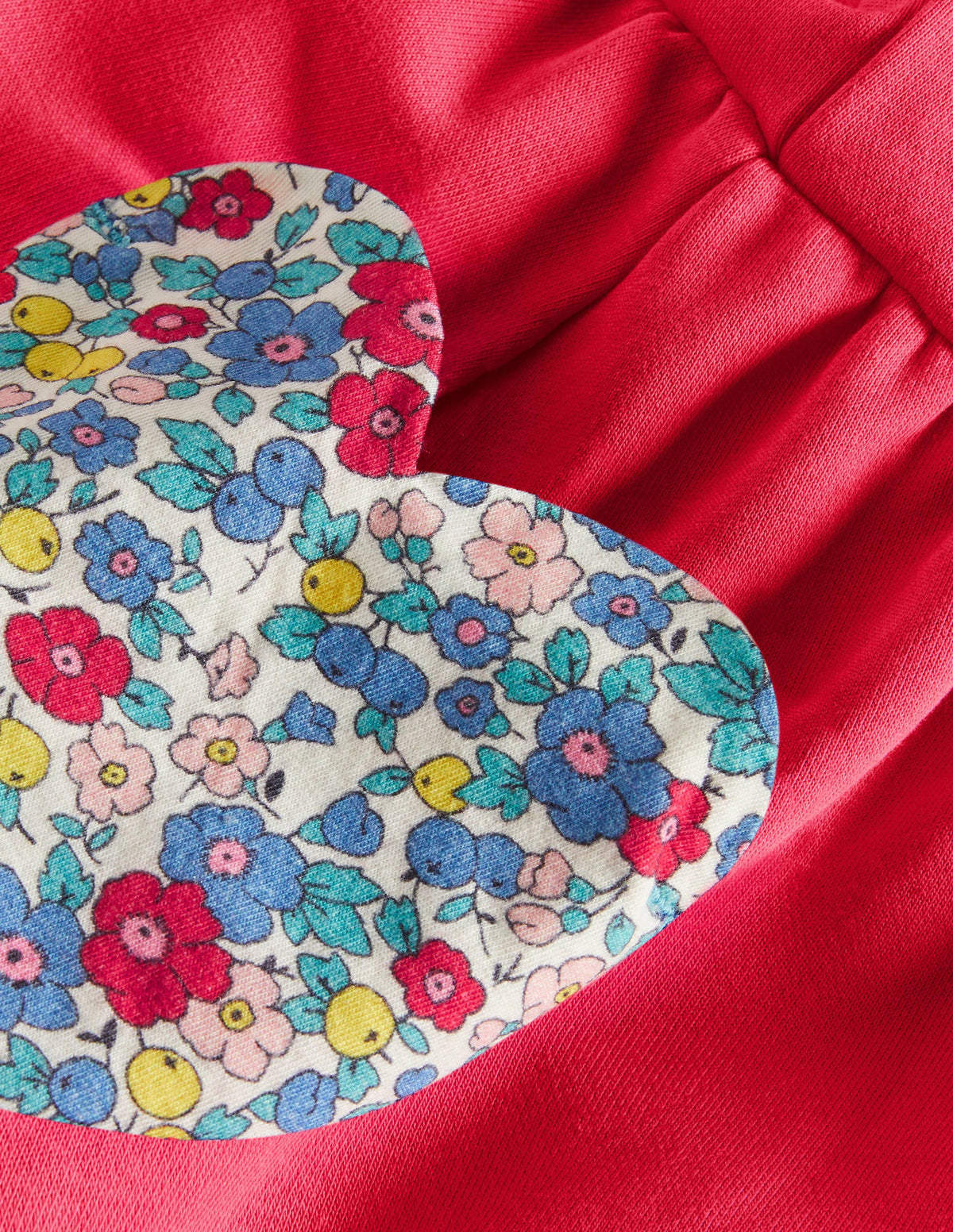 Appliqué Pocket Dress-Raspberry Pink Hearts-3