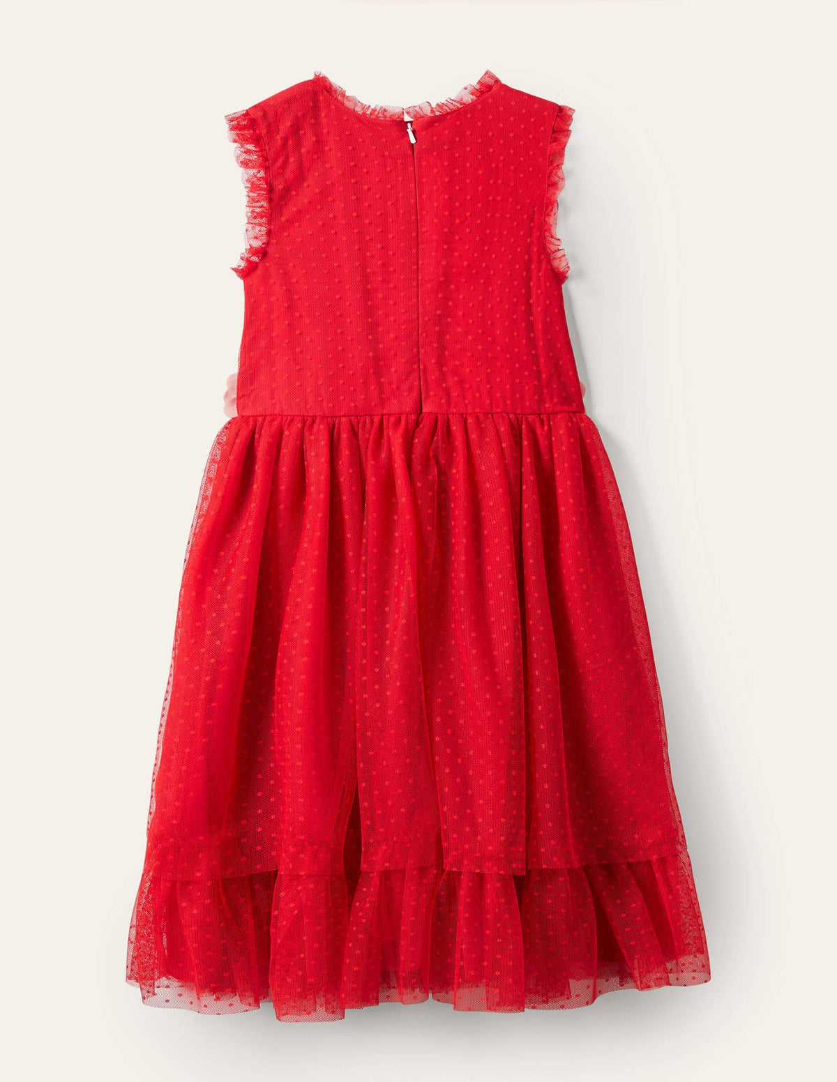 Floral Corsage Dress-Rockabilly Red-2