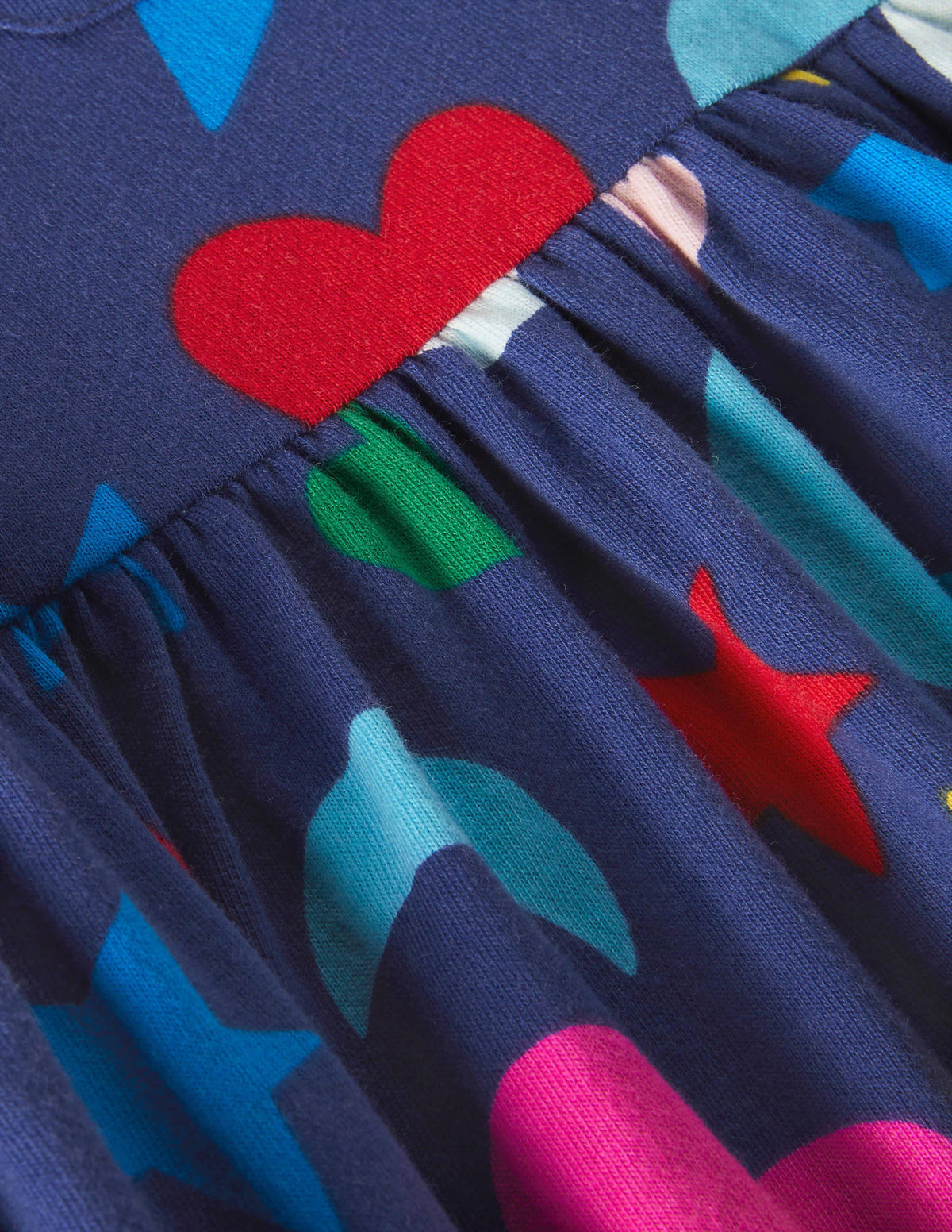 Long Sleeve Fun Jersey Dress-Starboard Blue Rainbow Magic - Image 3