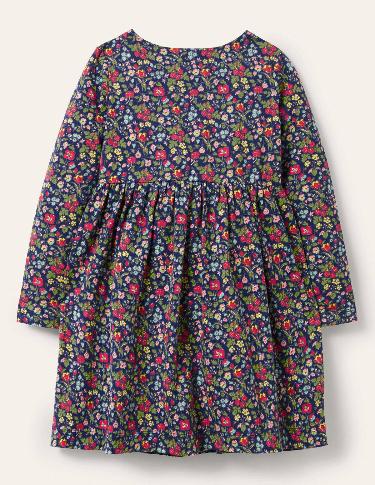 Long Sleeve Fun Jersey Dress-Starboard Autumn Berry Floral - Image 2