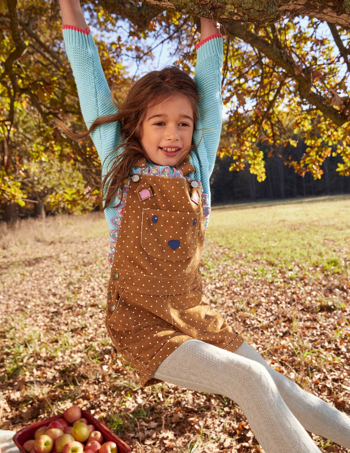 Animal Short Cord Overalls-Butterscotch Brown Hedgehog - Image 4