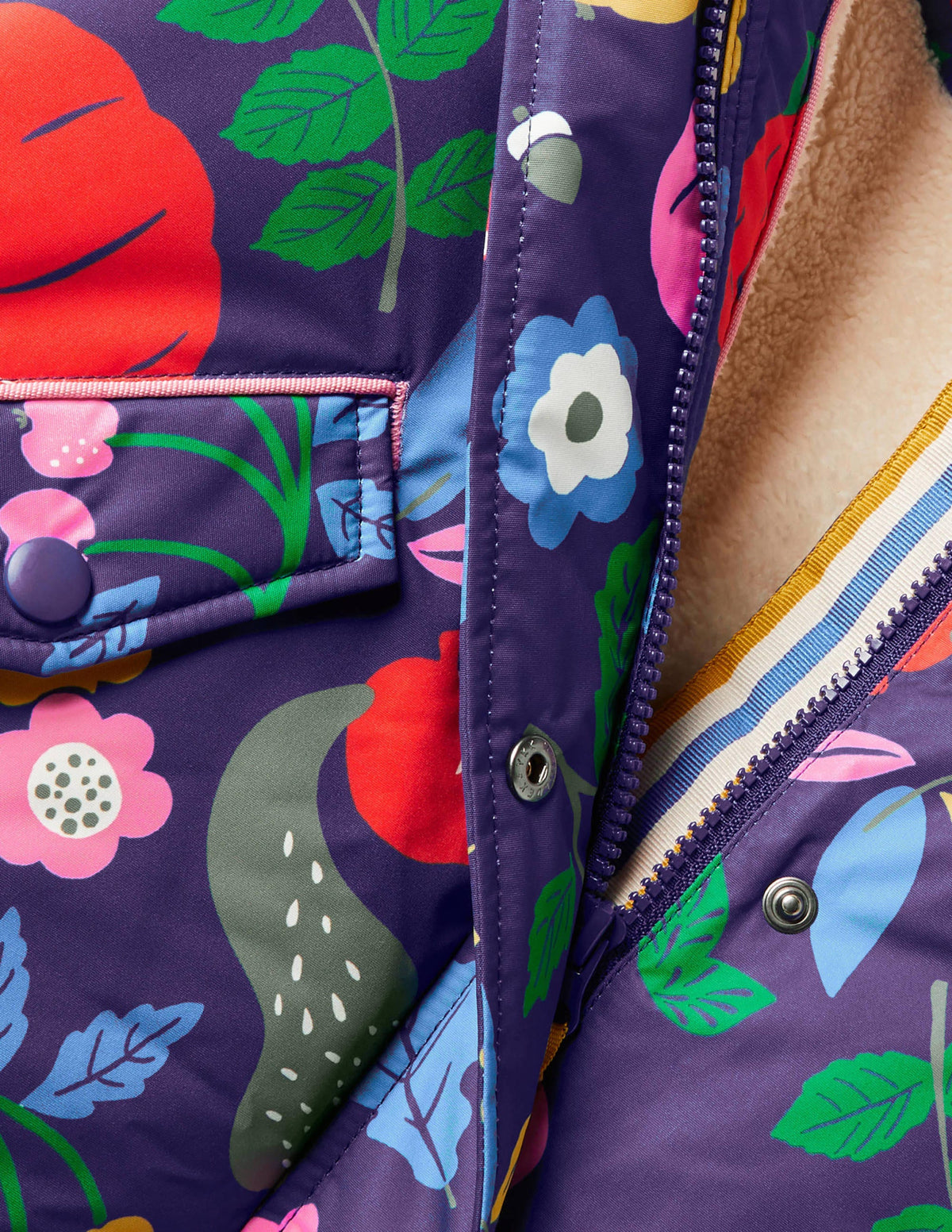 Sherpa Lined Anorak-Starboard Blue Forest Friends - Image 3