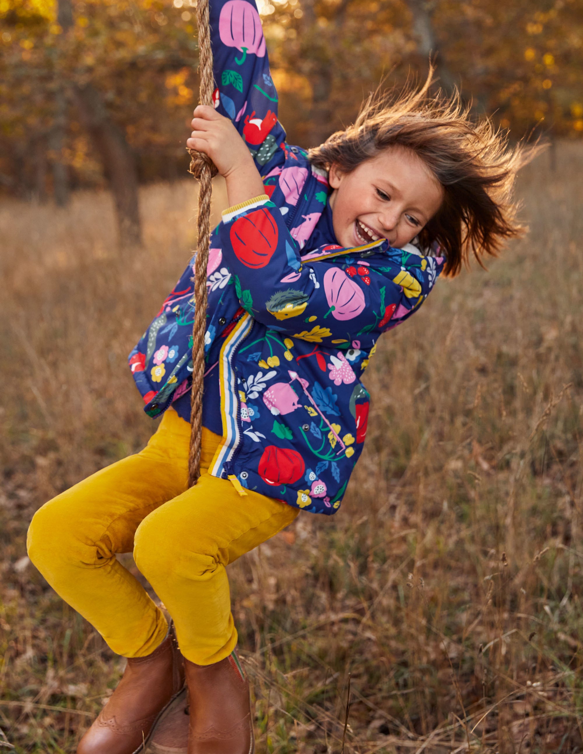 Sherpa Lined Anorak-Starboard Blue Forest Friends - Image 4