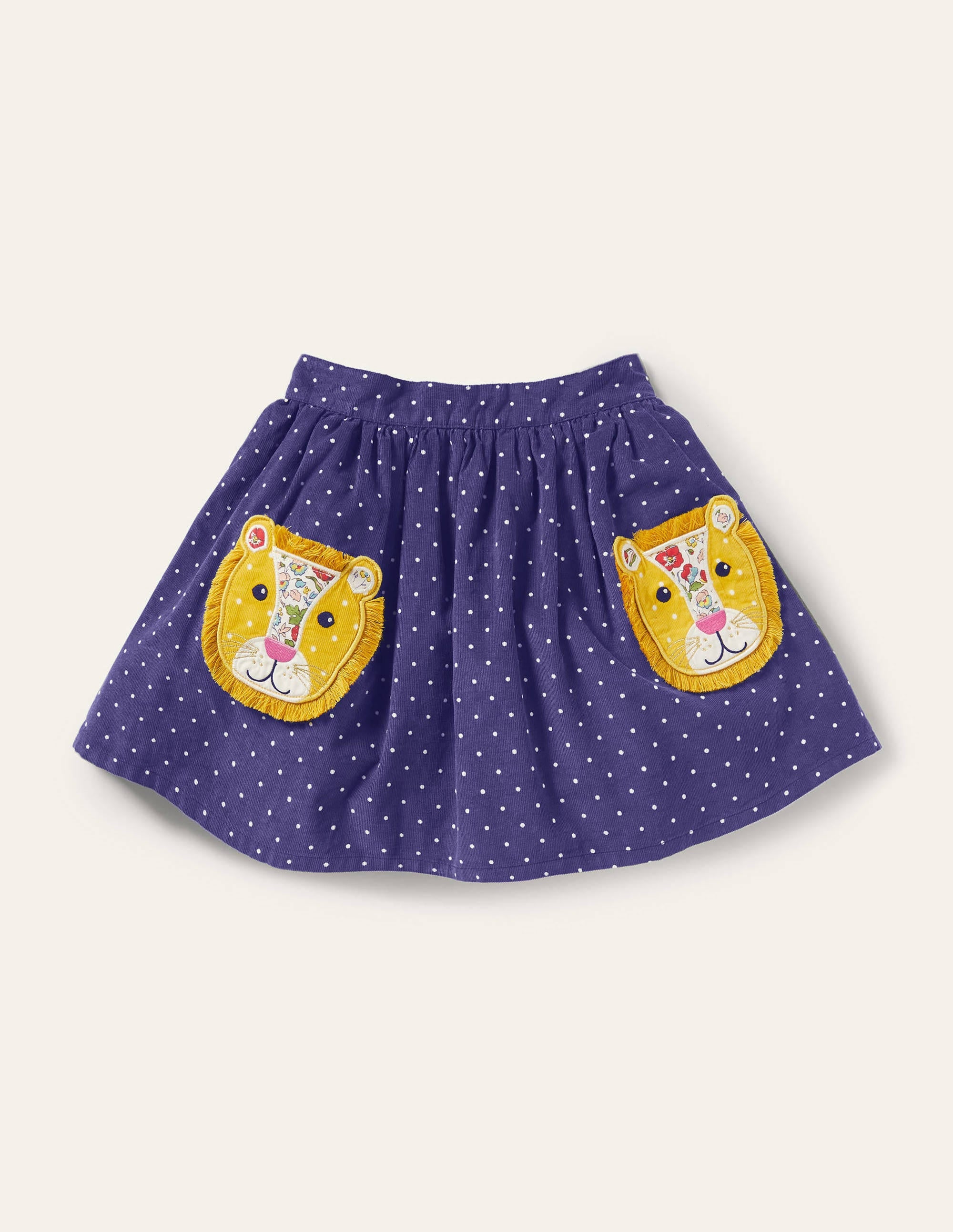 Cord Appliqué Skirt-Starboard Blue Lion - Image 1