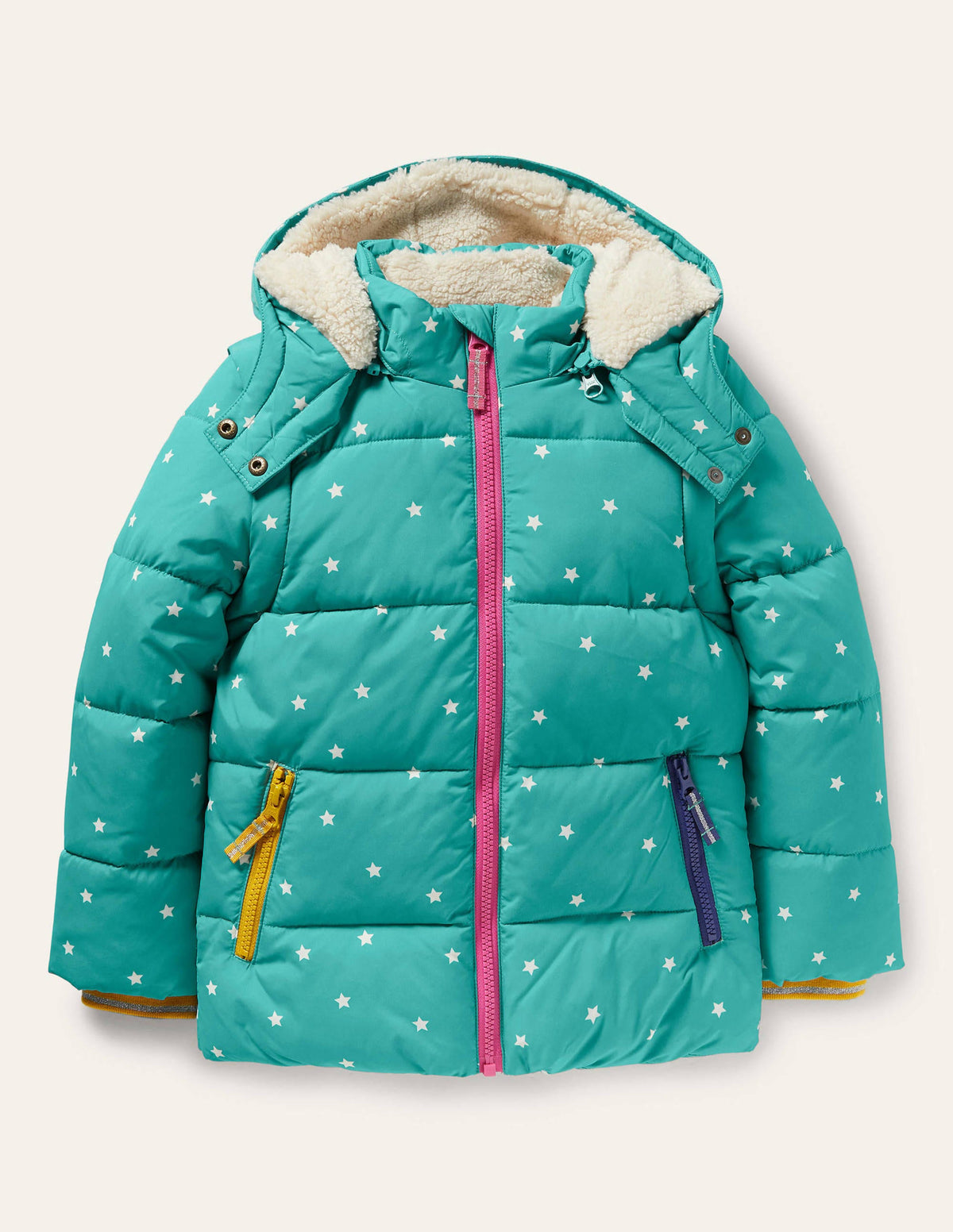 Cosy 2 in 1 Padded Jacket-Brook Blue Confetti Star - Image 1