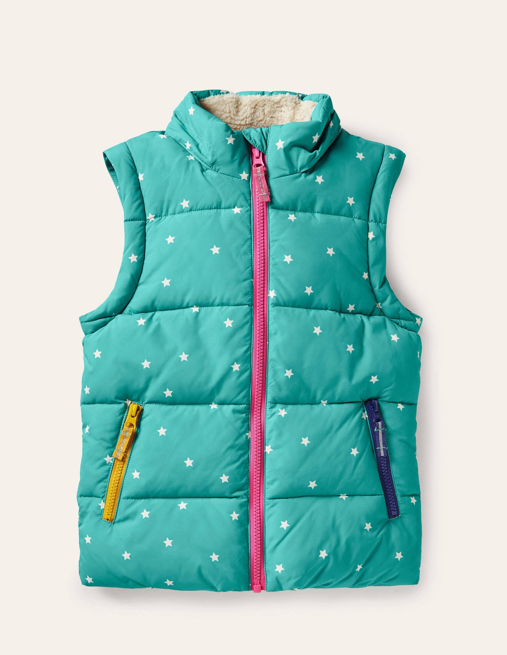 Cosy 2 in 1 Padded Jacket-Brook Blue Confetti Star - Image 4