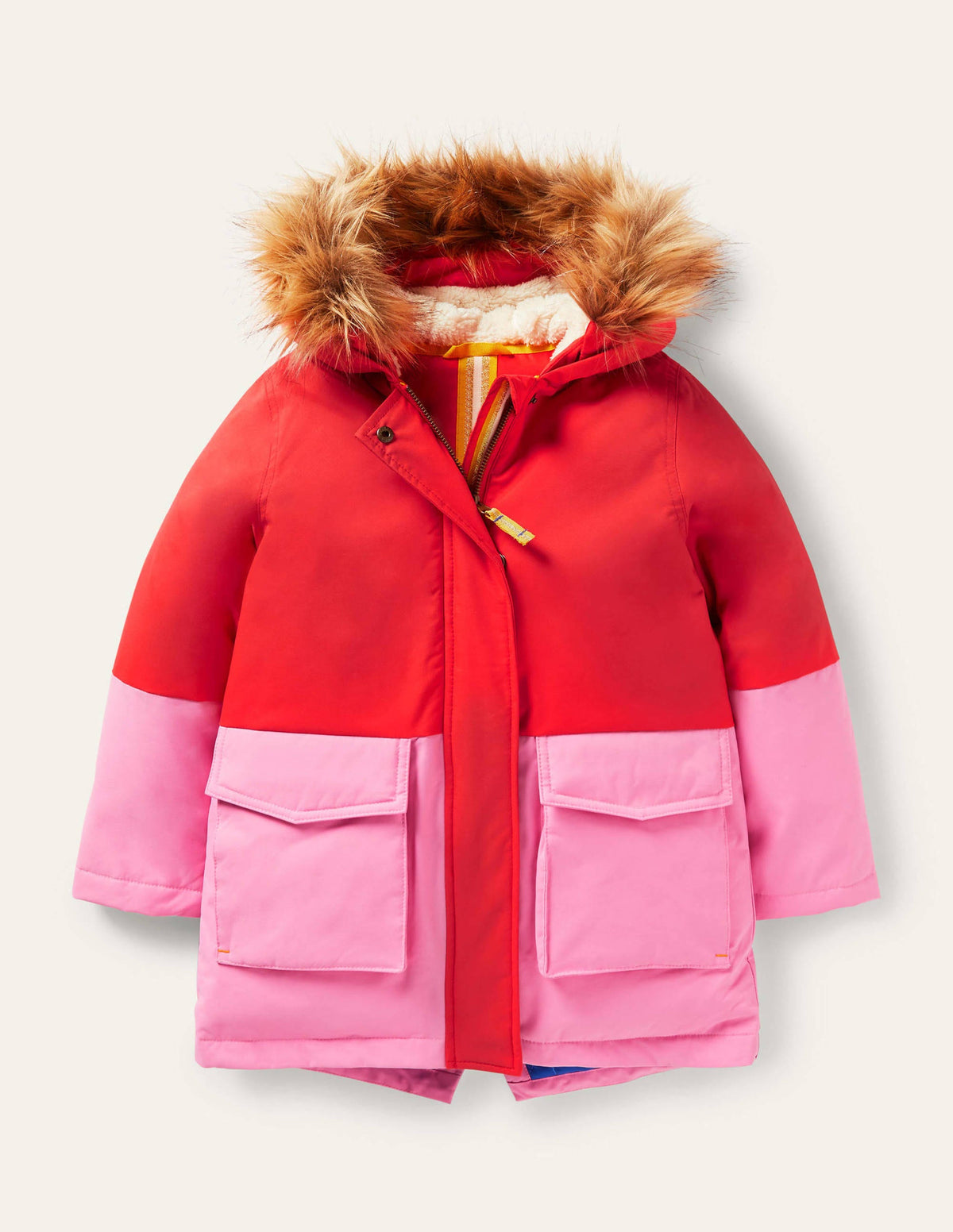 Cosy Waterproof Coat-Rosehip Red - Image 1
