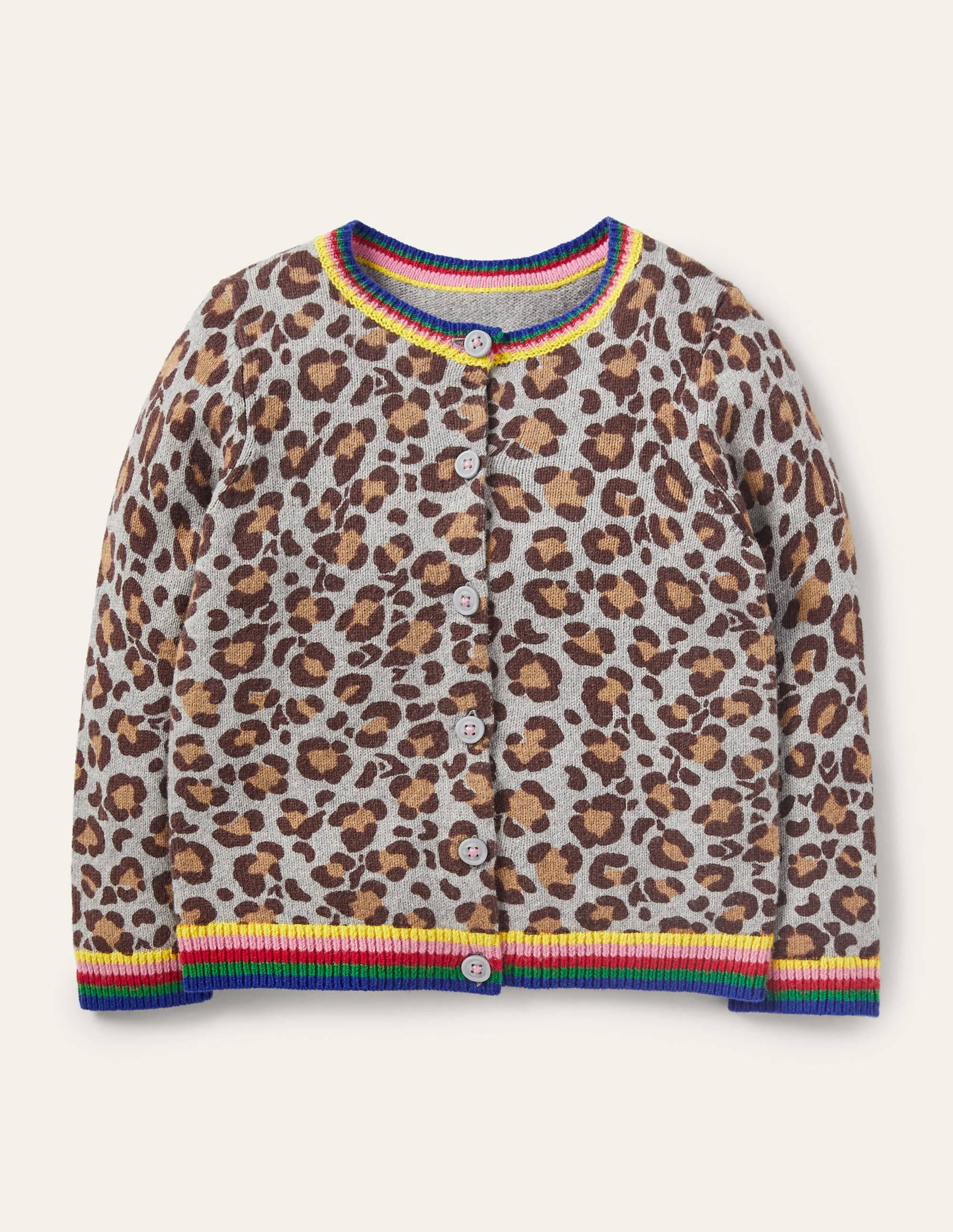 Fun Cardigan-Multi Rainbow Leopard - Image 1