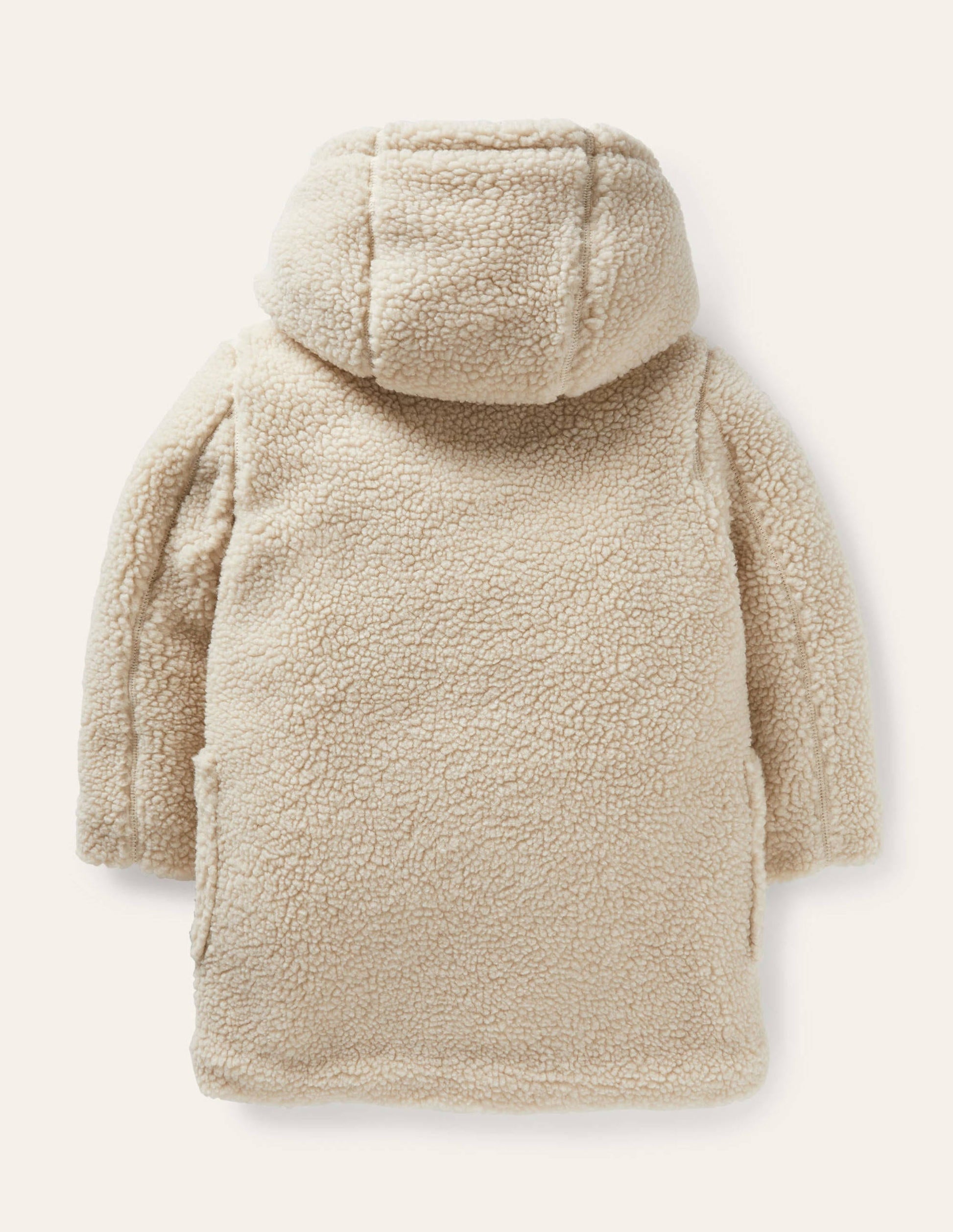 Cosy Borg Duffle Coat-Oatmeal-2