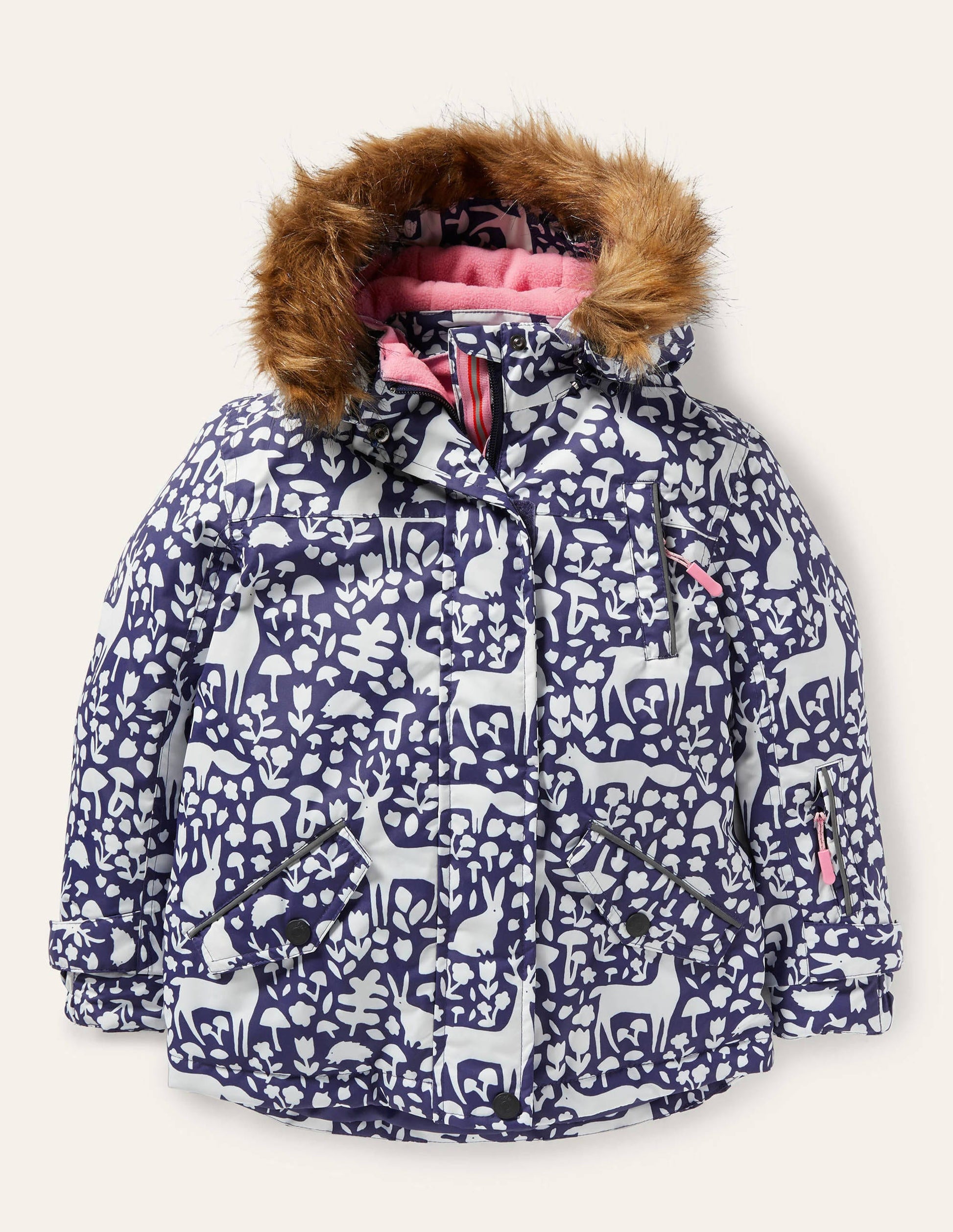 All-Weather Waterproof Jacket-Navy Woodland-1