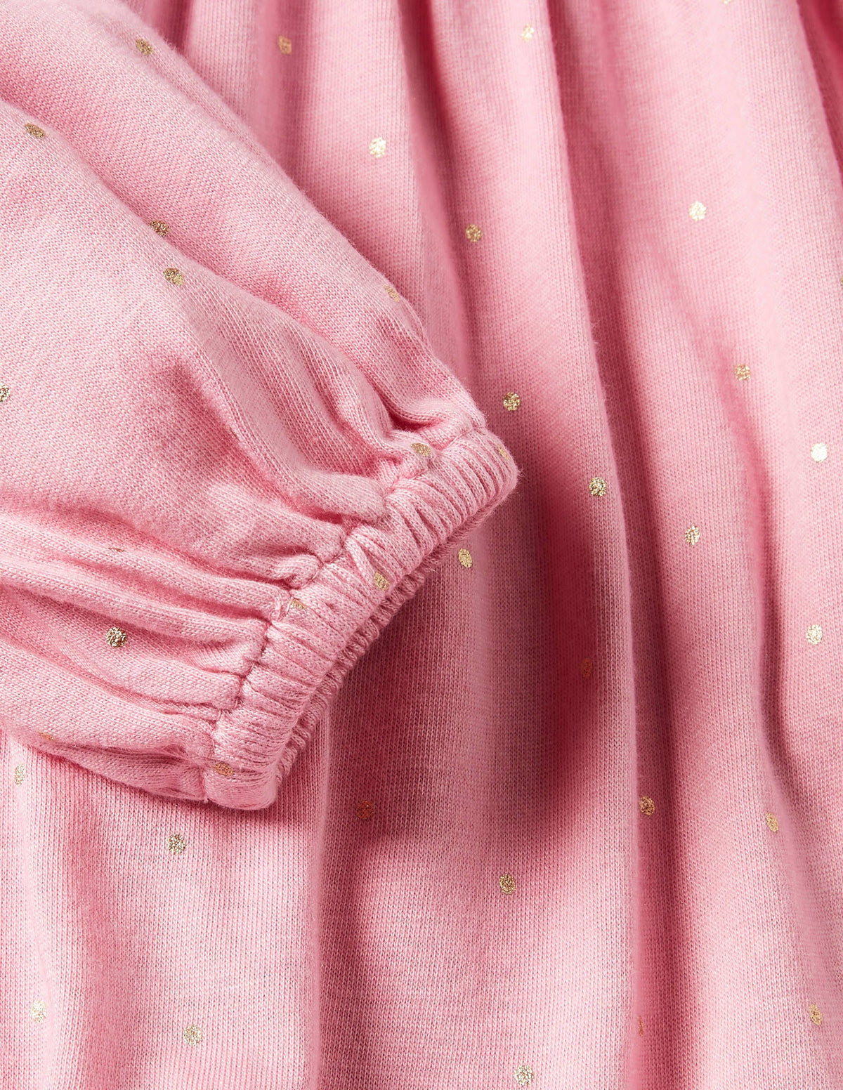 Floaty Printed Ruffle Top-Formica Pink Gold Spot - Image 3
