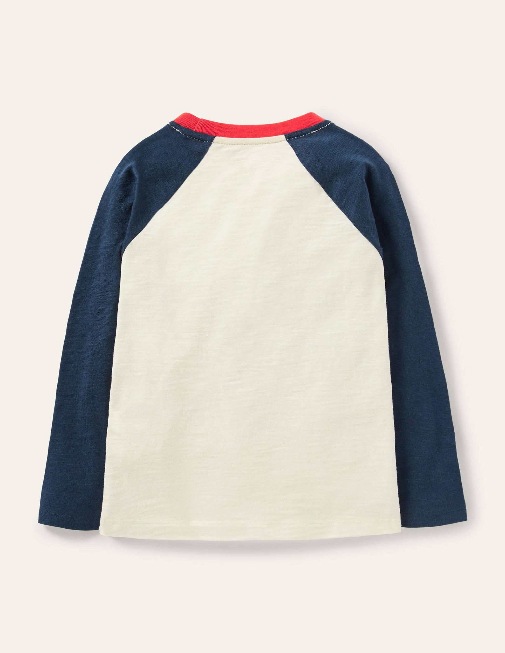 Textured Raglan T-shirt-Ivory Small But Brave-2
