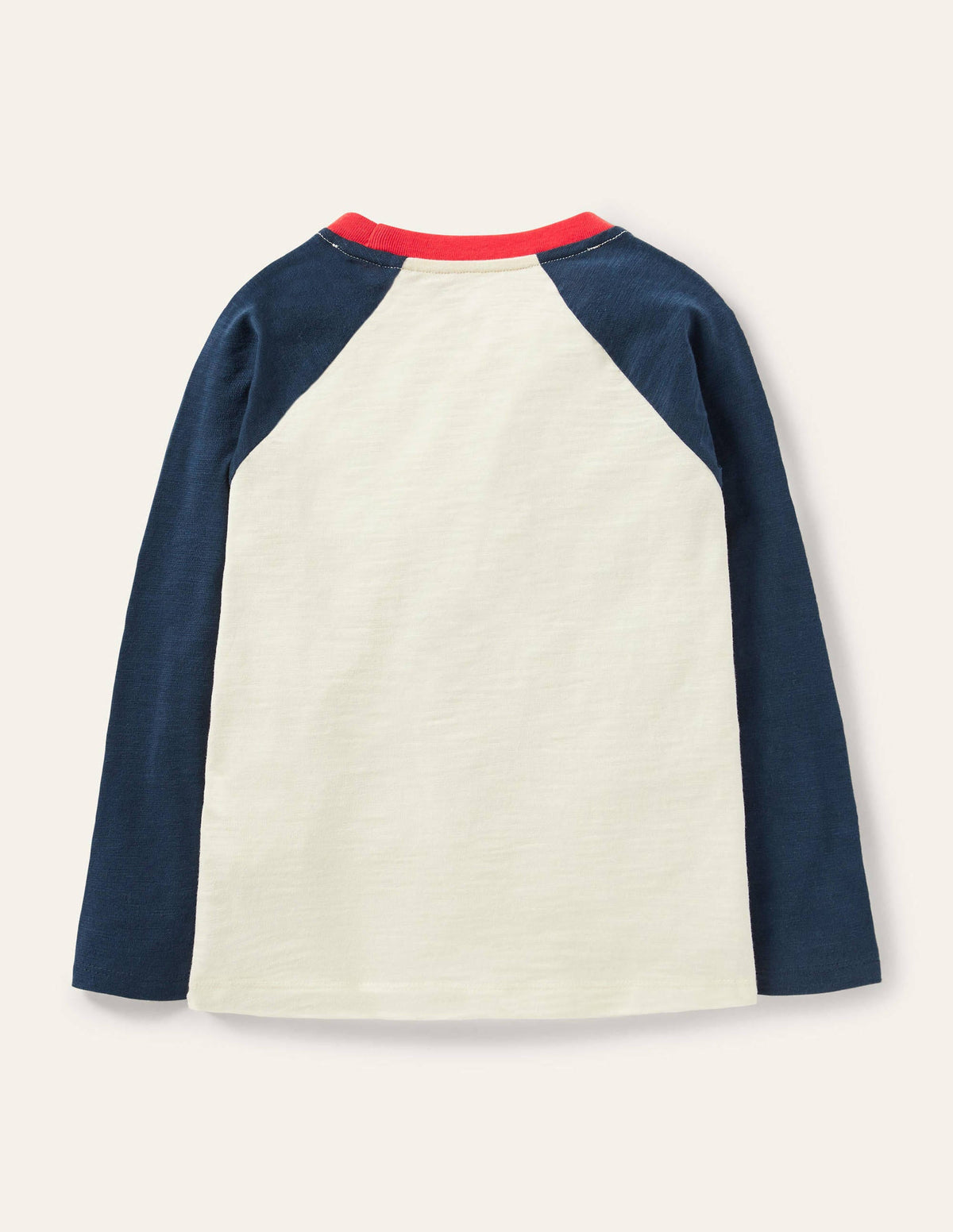 Textured Raglan T-shirt-Ivory Small But Brave - Image 2