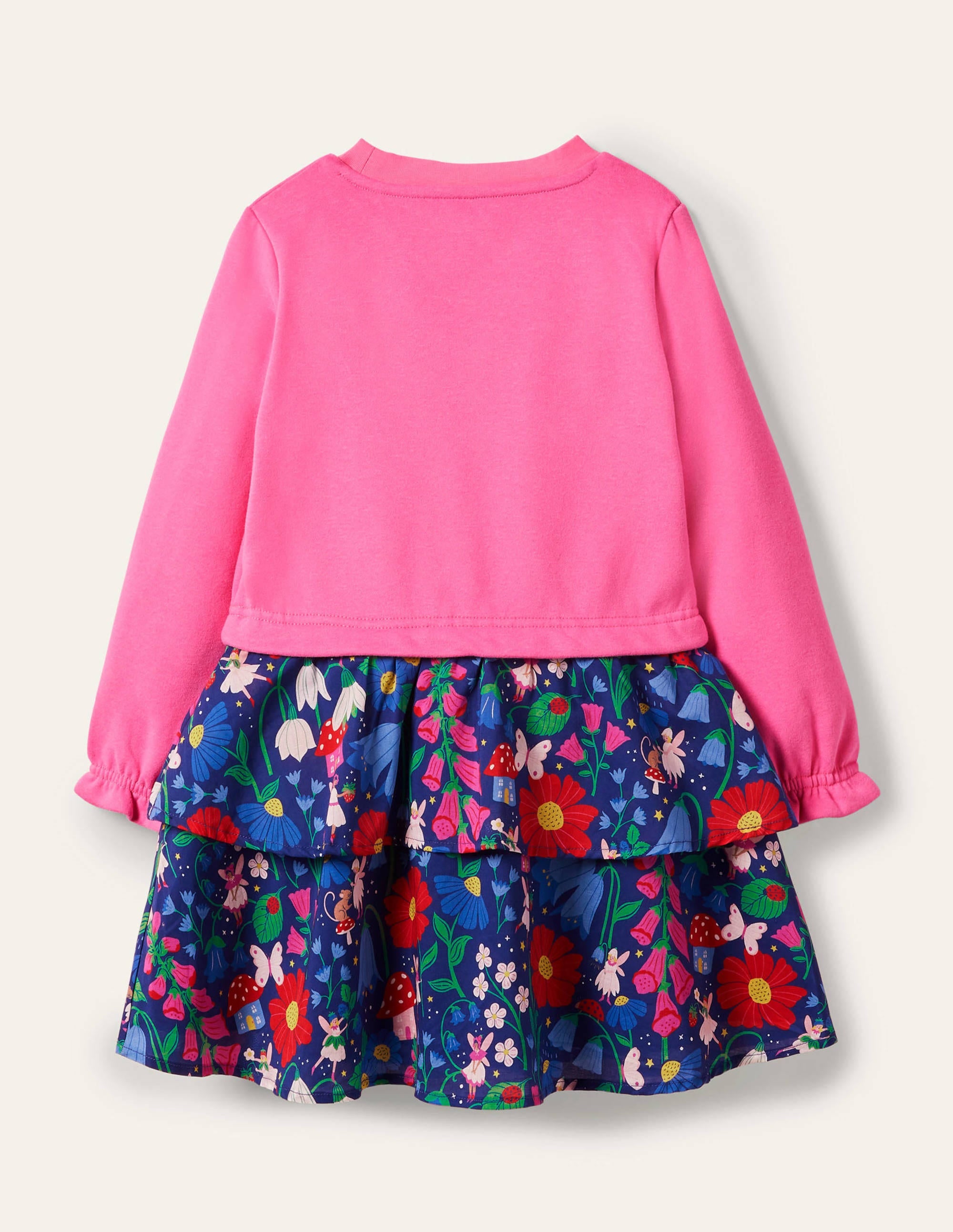 Appliqué Hotchpotch Dress-Starboard Blue Forest Fairies - Image 2