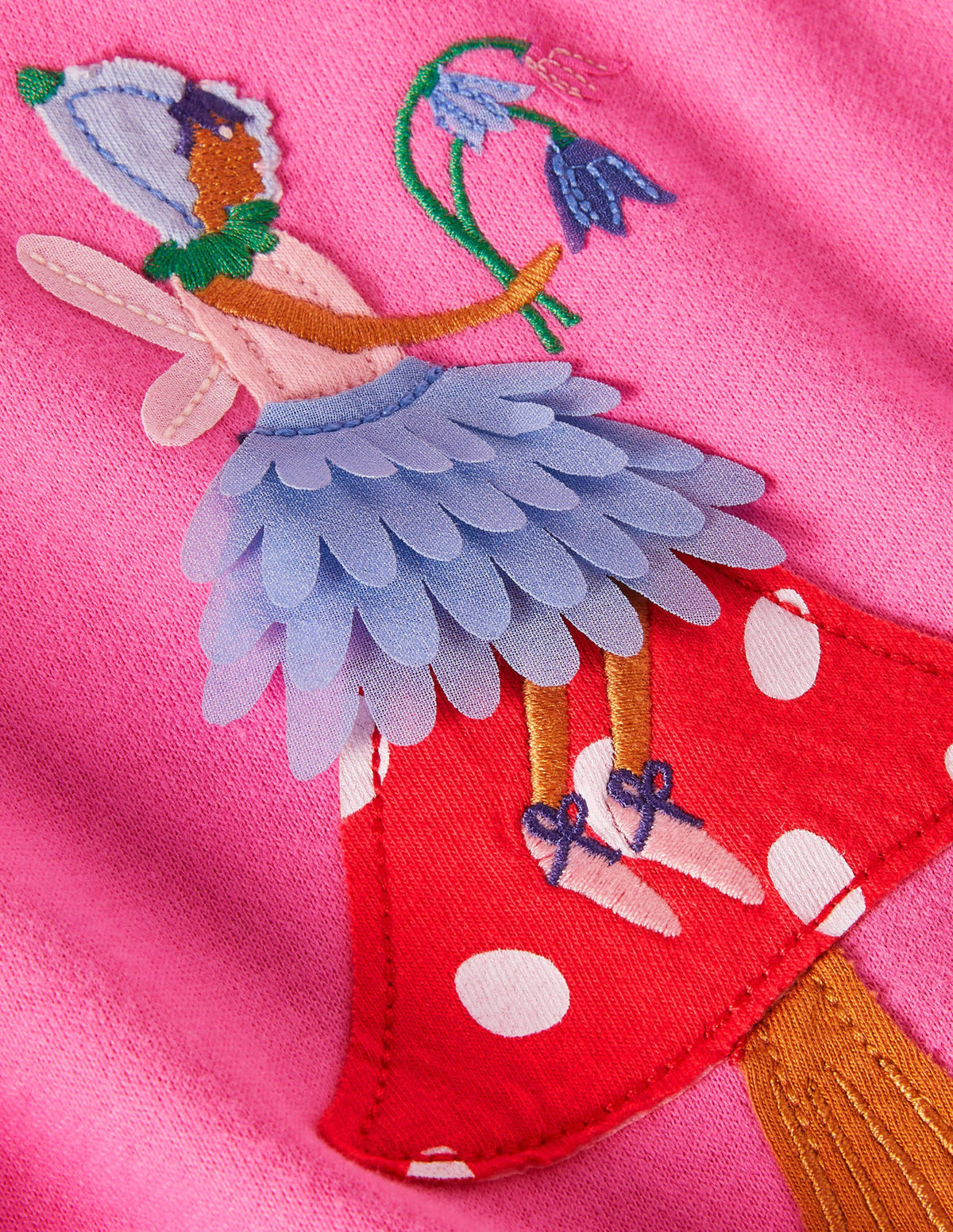 Appliqué Hotchpotch Dress-Starboard Blue Forest Fairies - Image 3