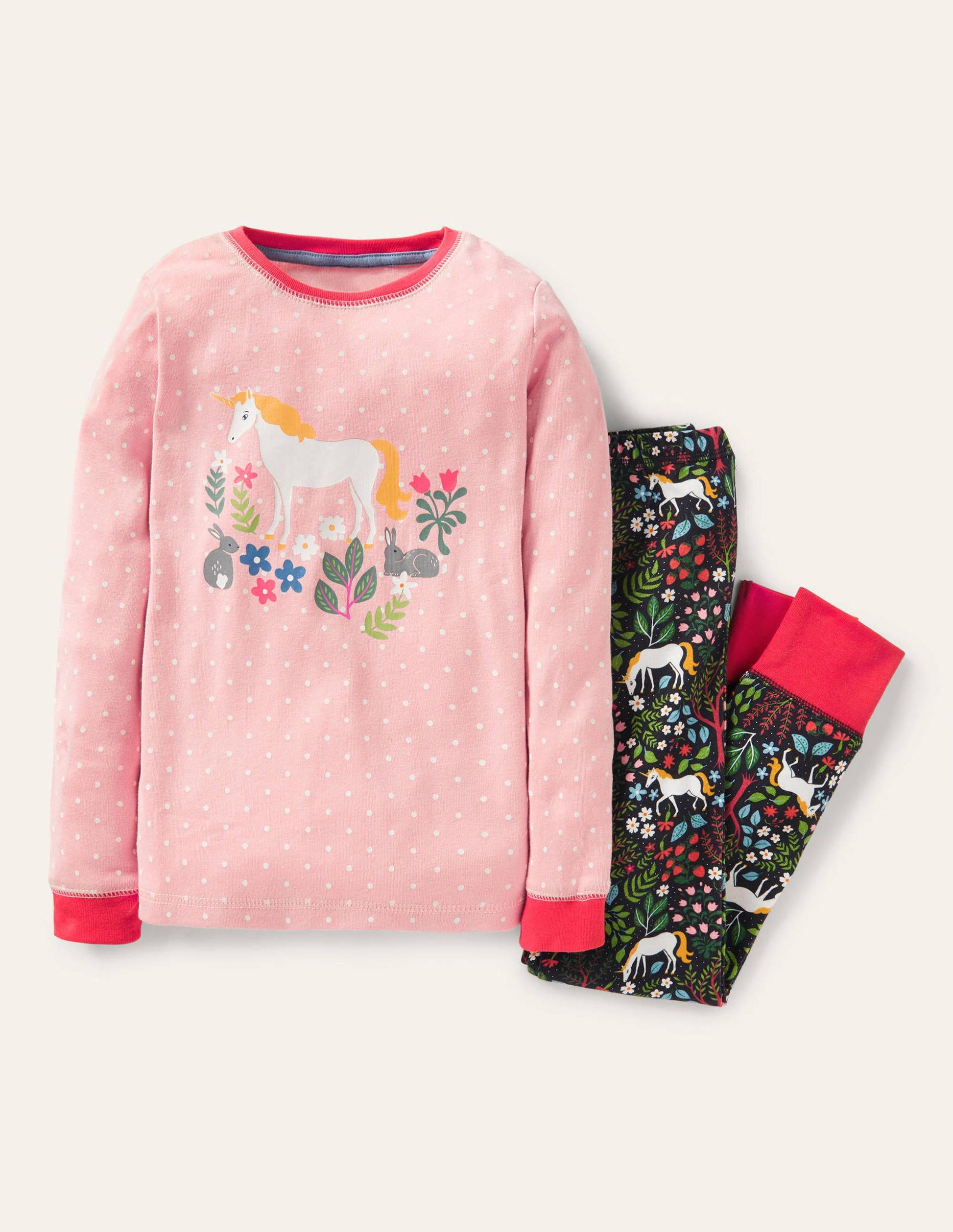 Snug Long John Pajamas-Starboard Blue Unicorn-1