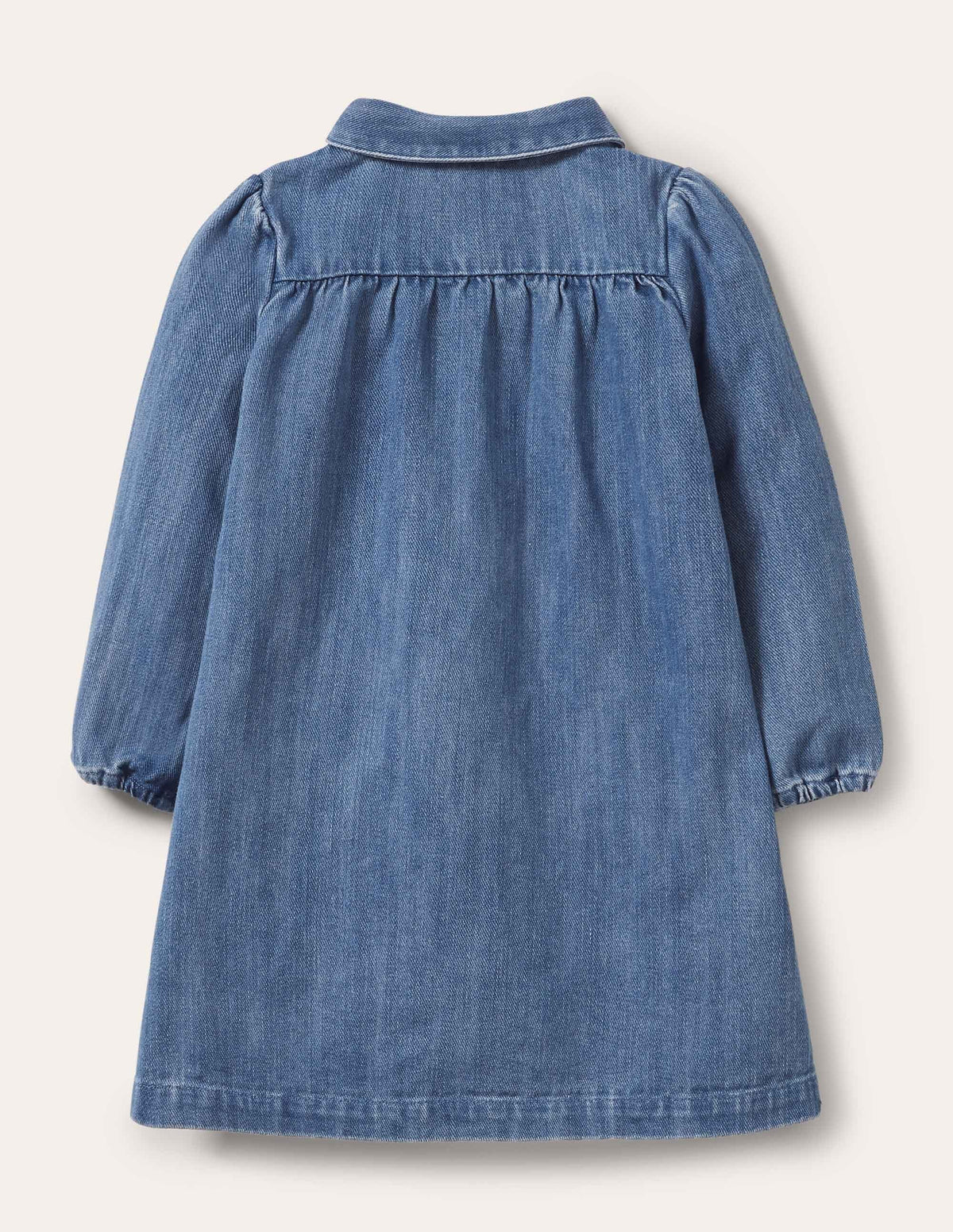 Collared Woven Dress-Chambray - Image 2