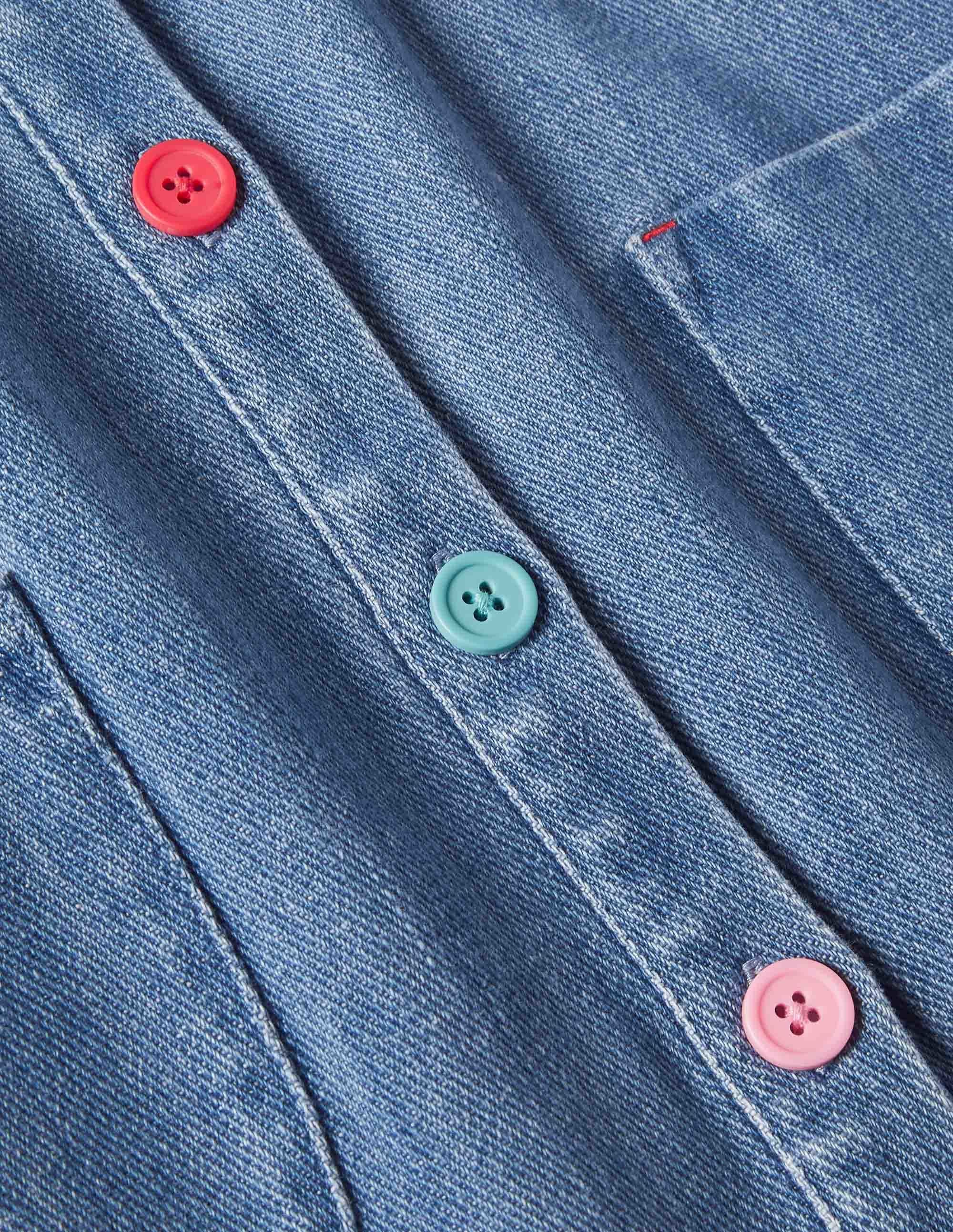 Collared Woven Dress-Chambray - Image 3
