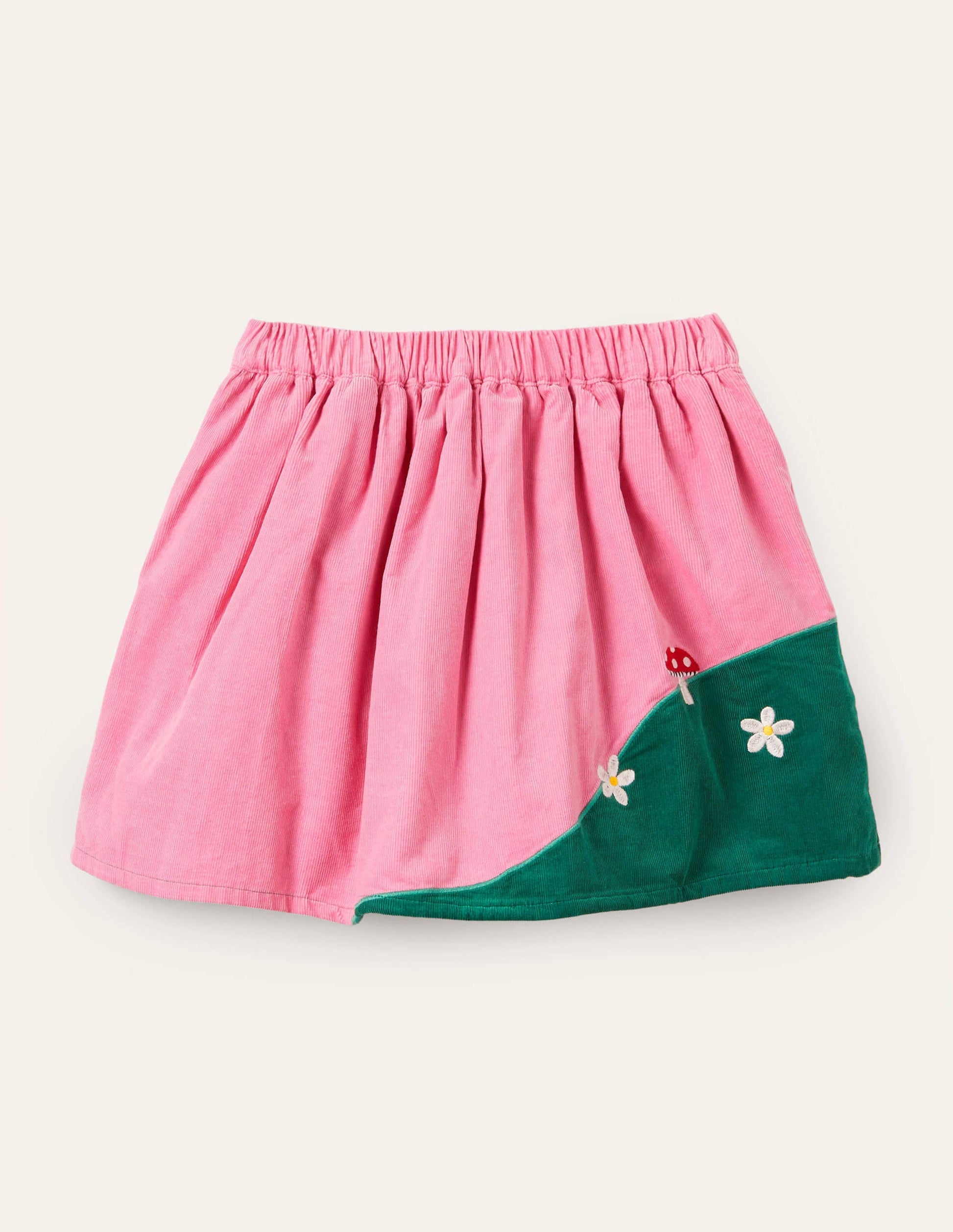 Appliqué Scene Cord Skirt-Formica Pink Red Riding Hood-2