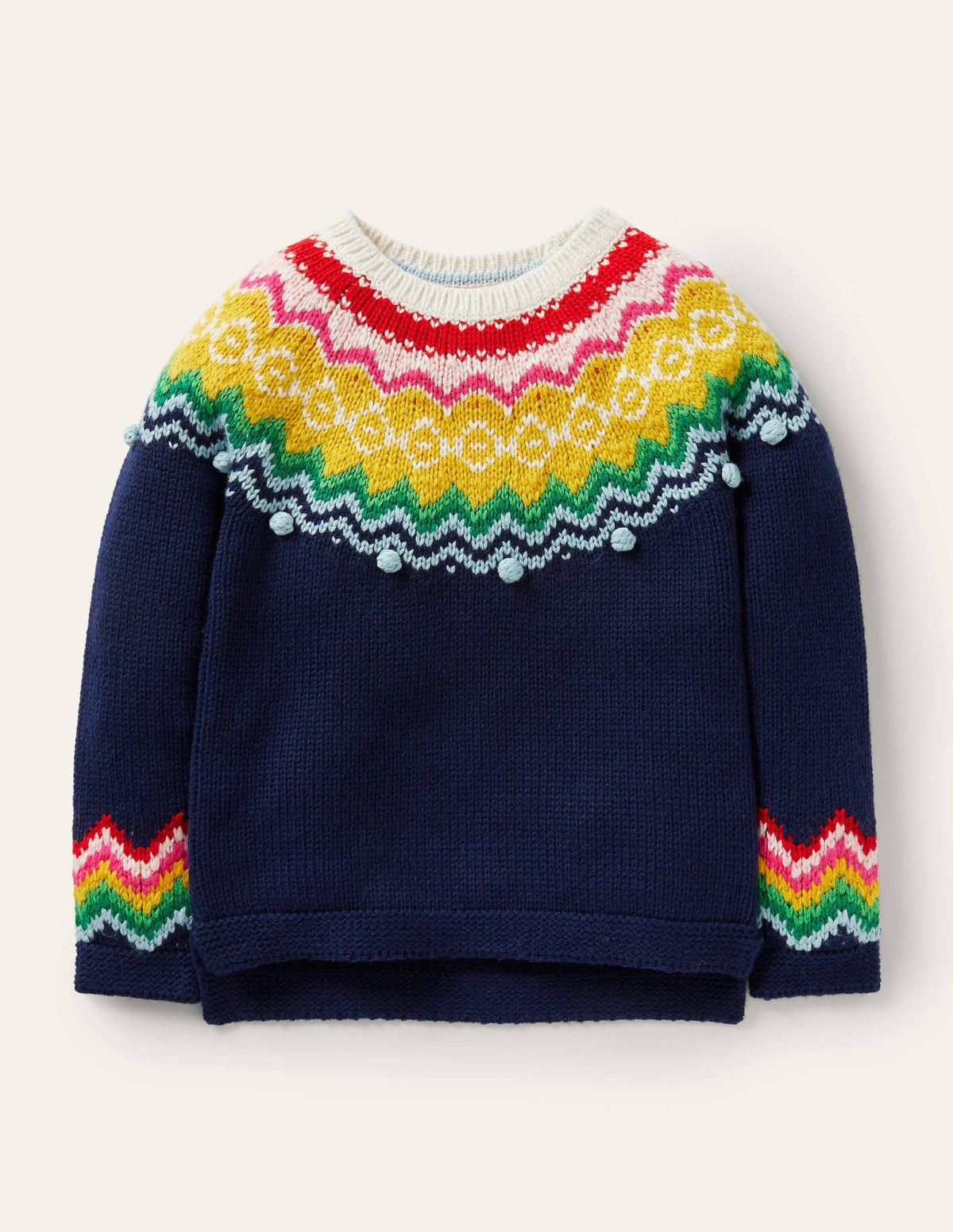 Cosy Fair Isle Sweater-Starboard Blue - Image 1