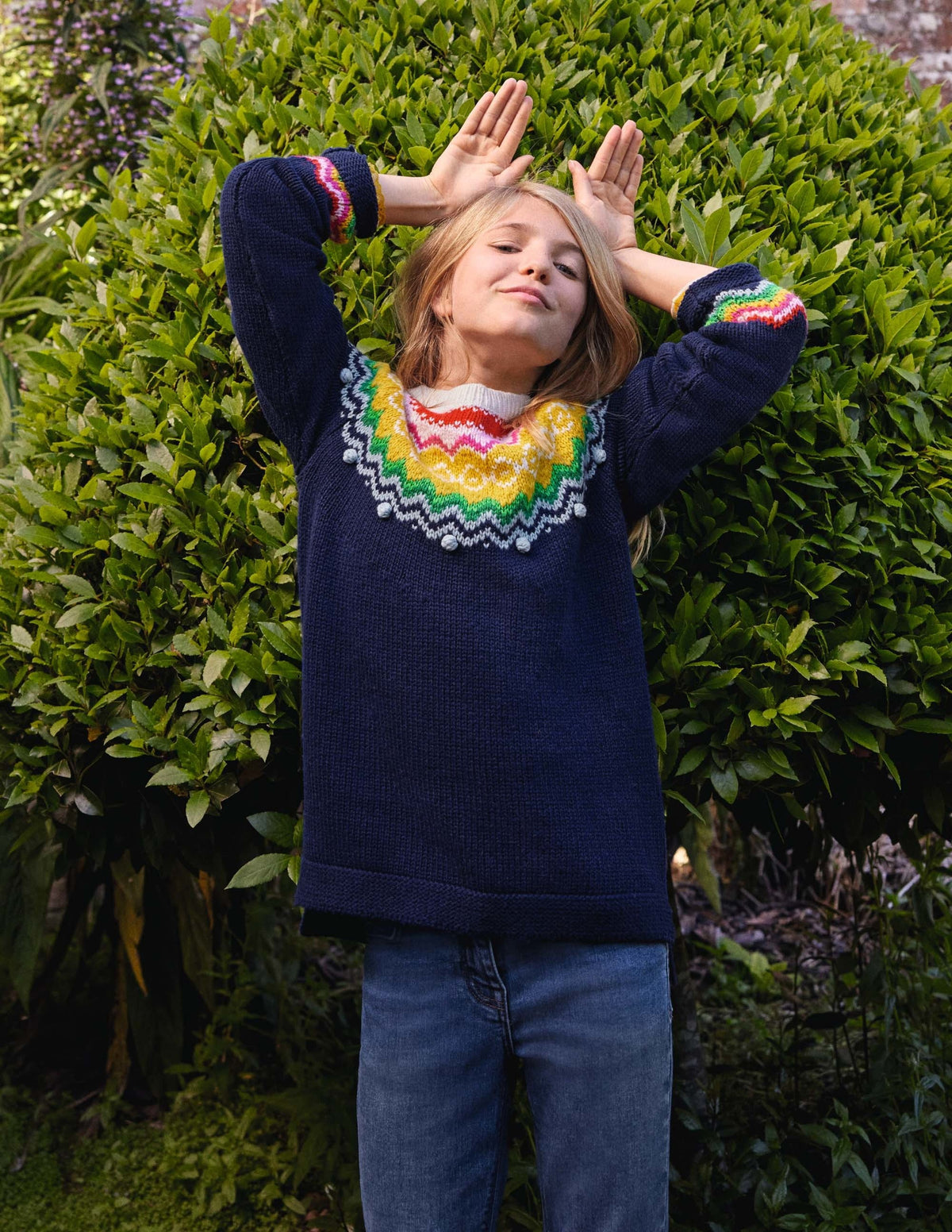 Cosy Fair Isle Sweater-Starboard Blue - Image 3