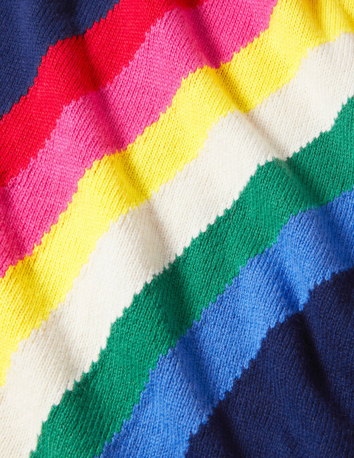 Horse Knitted Poncho-Starboard Blue Rainbow-3