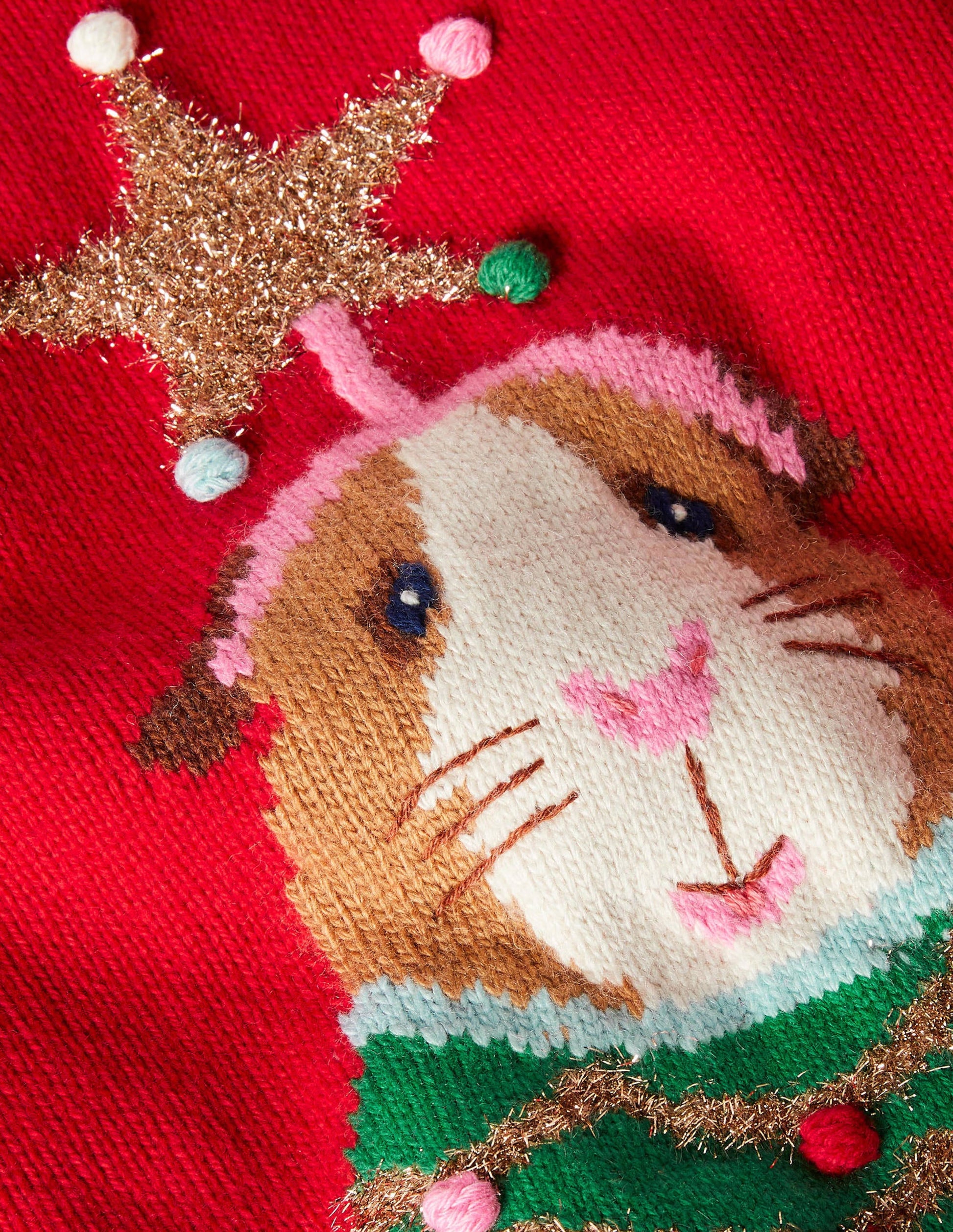 Fun Festive Sweater-Rockabilly Red Guinea Pig-3