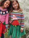 Woven Twirly Skirt-Forest Green