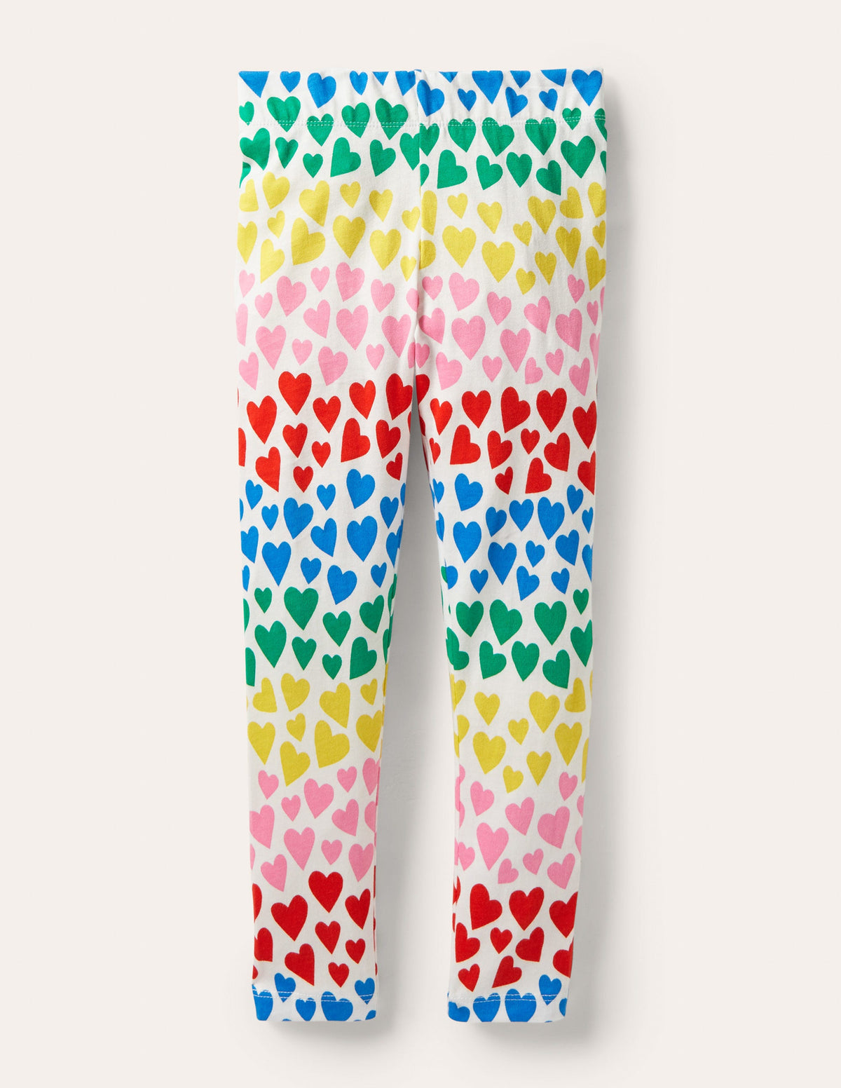 Fun Leggings-Multi Rainbow Hearts - Image 1