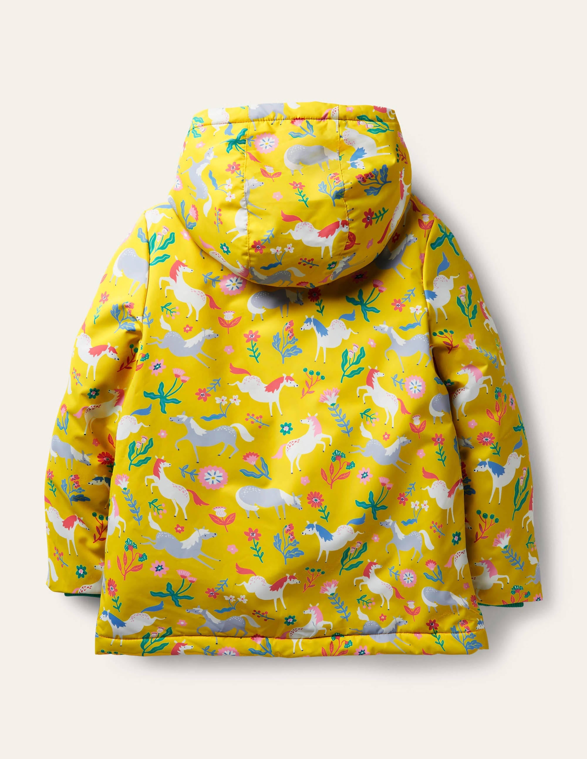 Sherpa Lined Anorak-Sweetcorn Yellow Ponies - Image 5