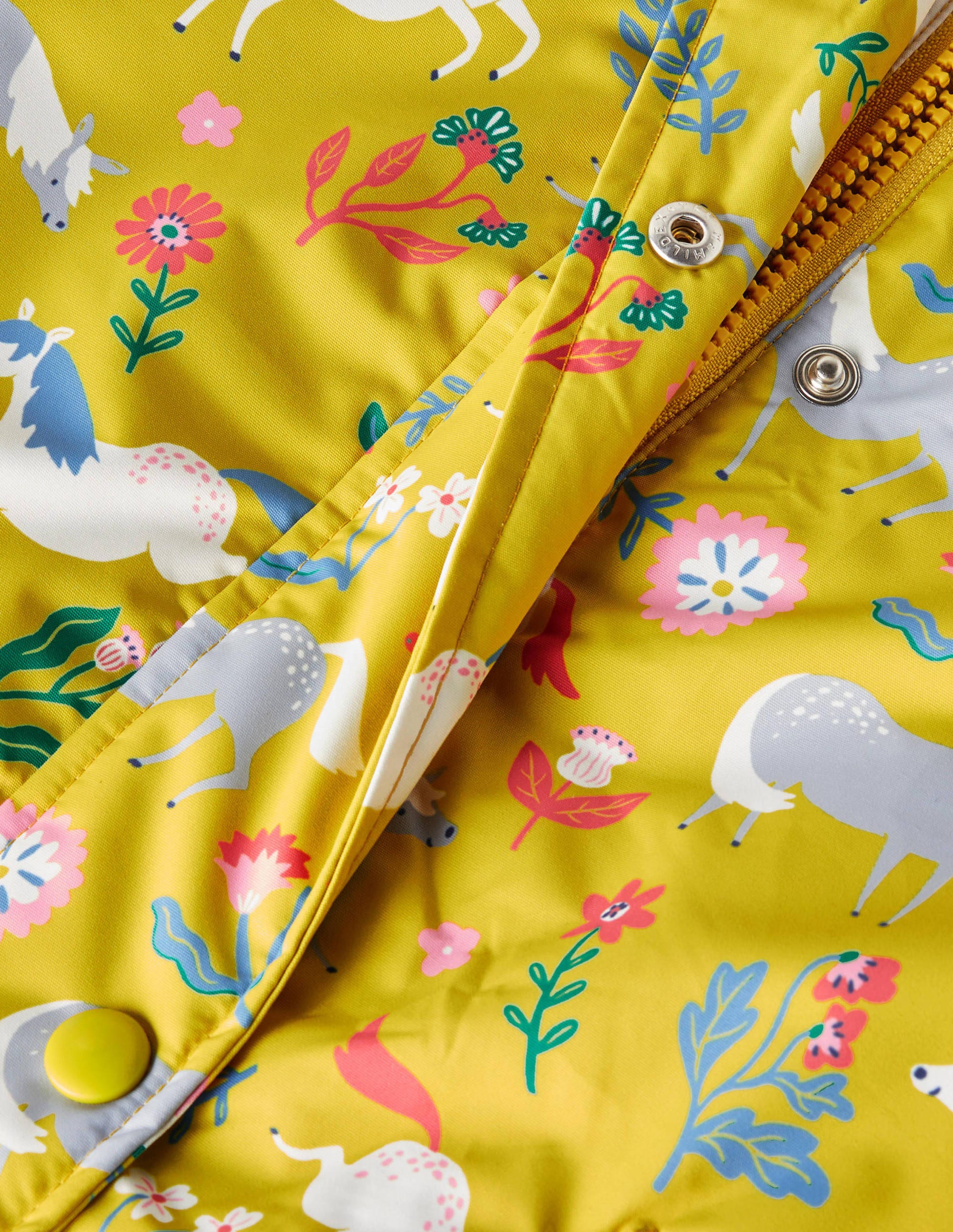 Sherpa Lined Anorak-Sweetcorn Yellow Ponies - Image 6