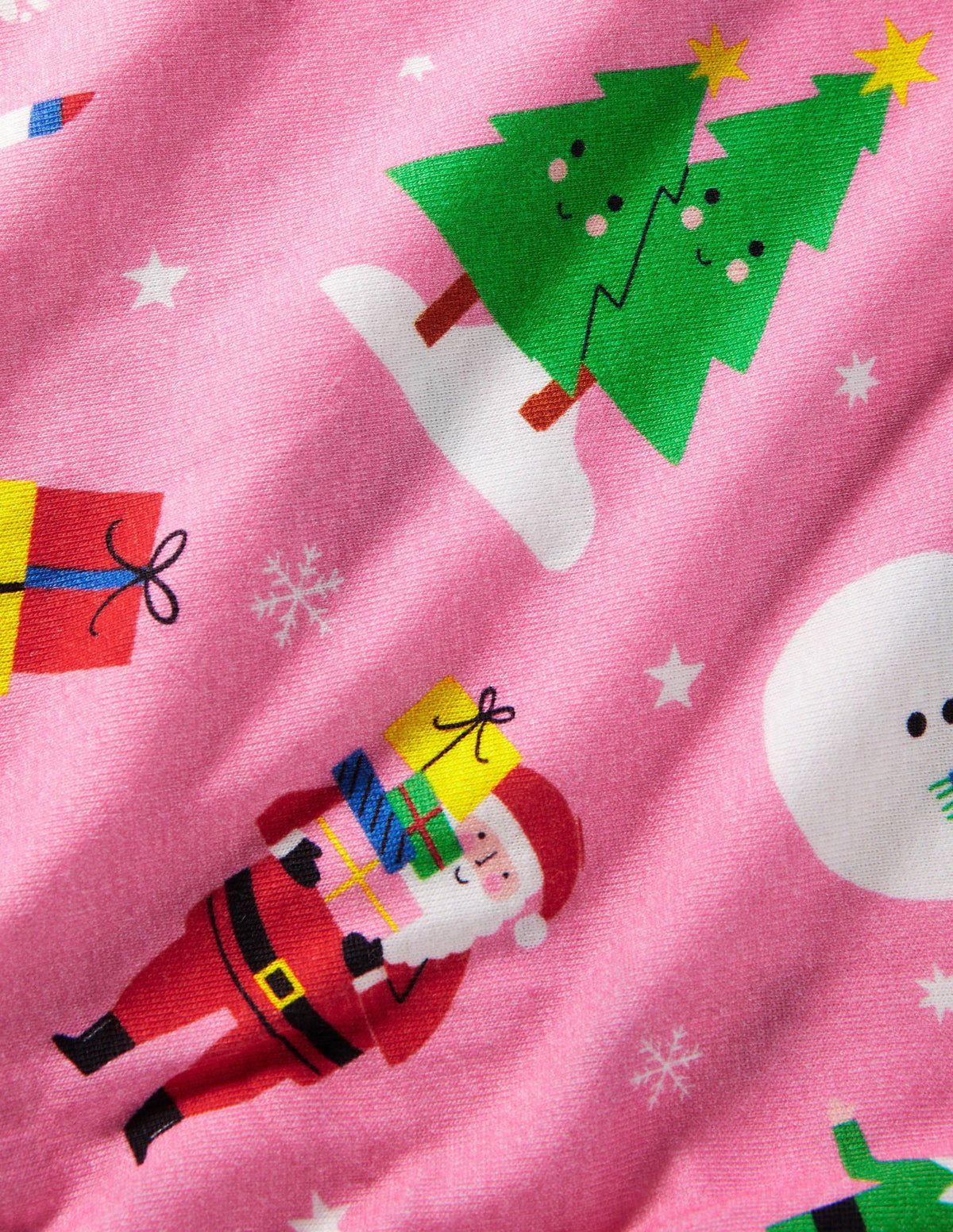Twin Pack Snug Pajamas-Pink Festive Friends/Green-3
