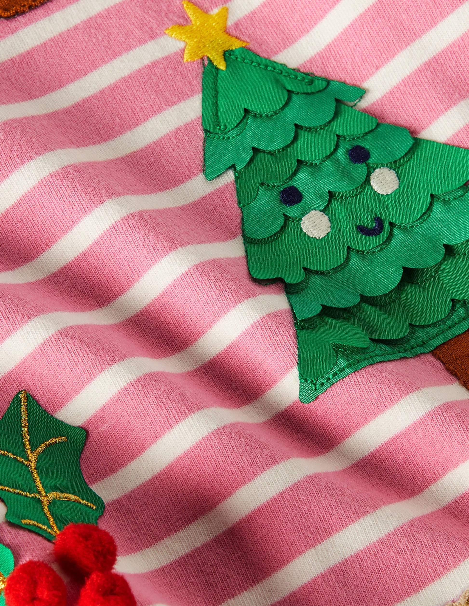 3D Appliqué Breton-Petal Pink/ Ivory Festive-3