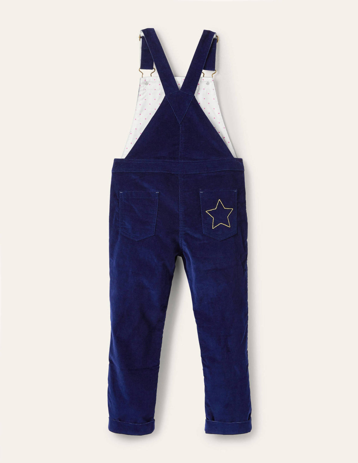 Velvet Overalls-College Navy-2