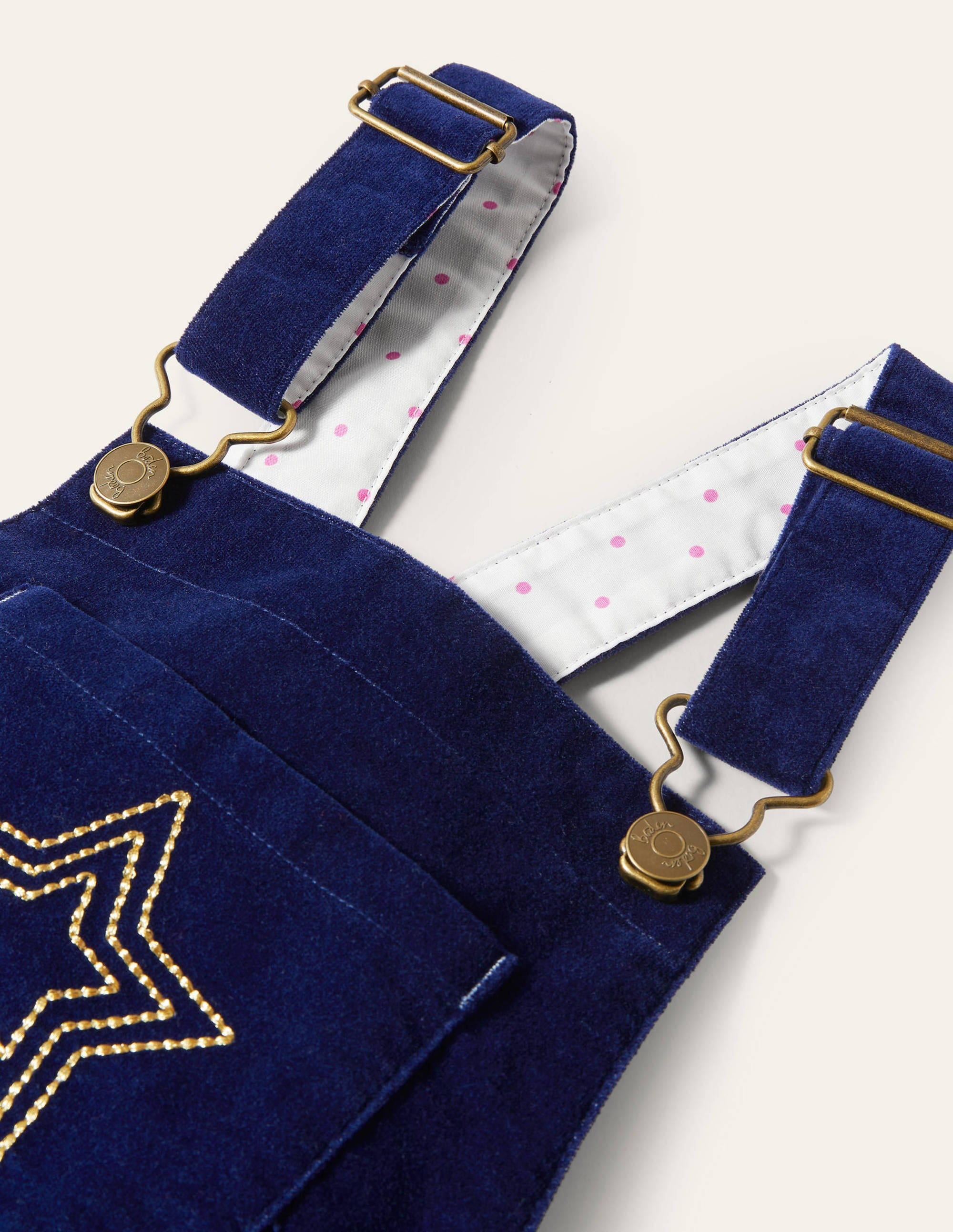 Velvet Overalls-College Navy - Image 3